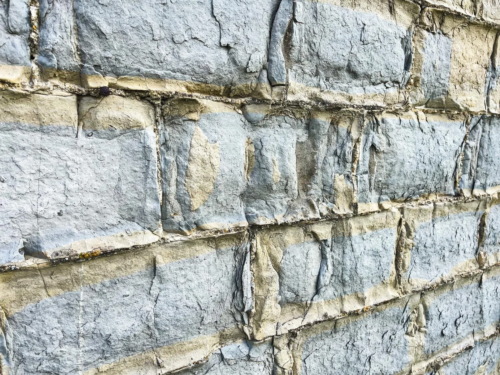 Close up of decay in Blue Lias stone