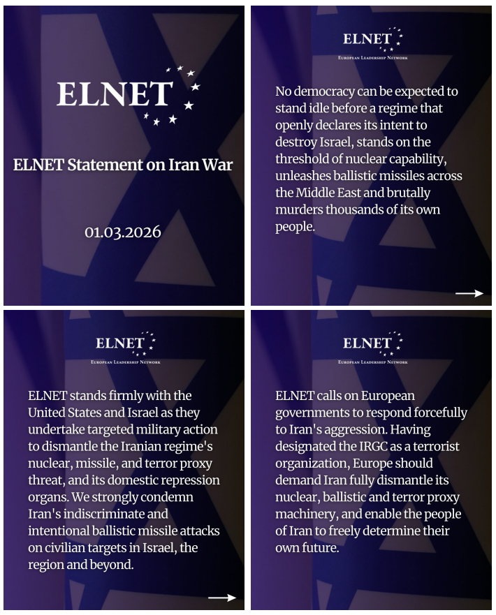 ELNET’s Statement on the Iran war