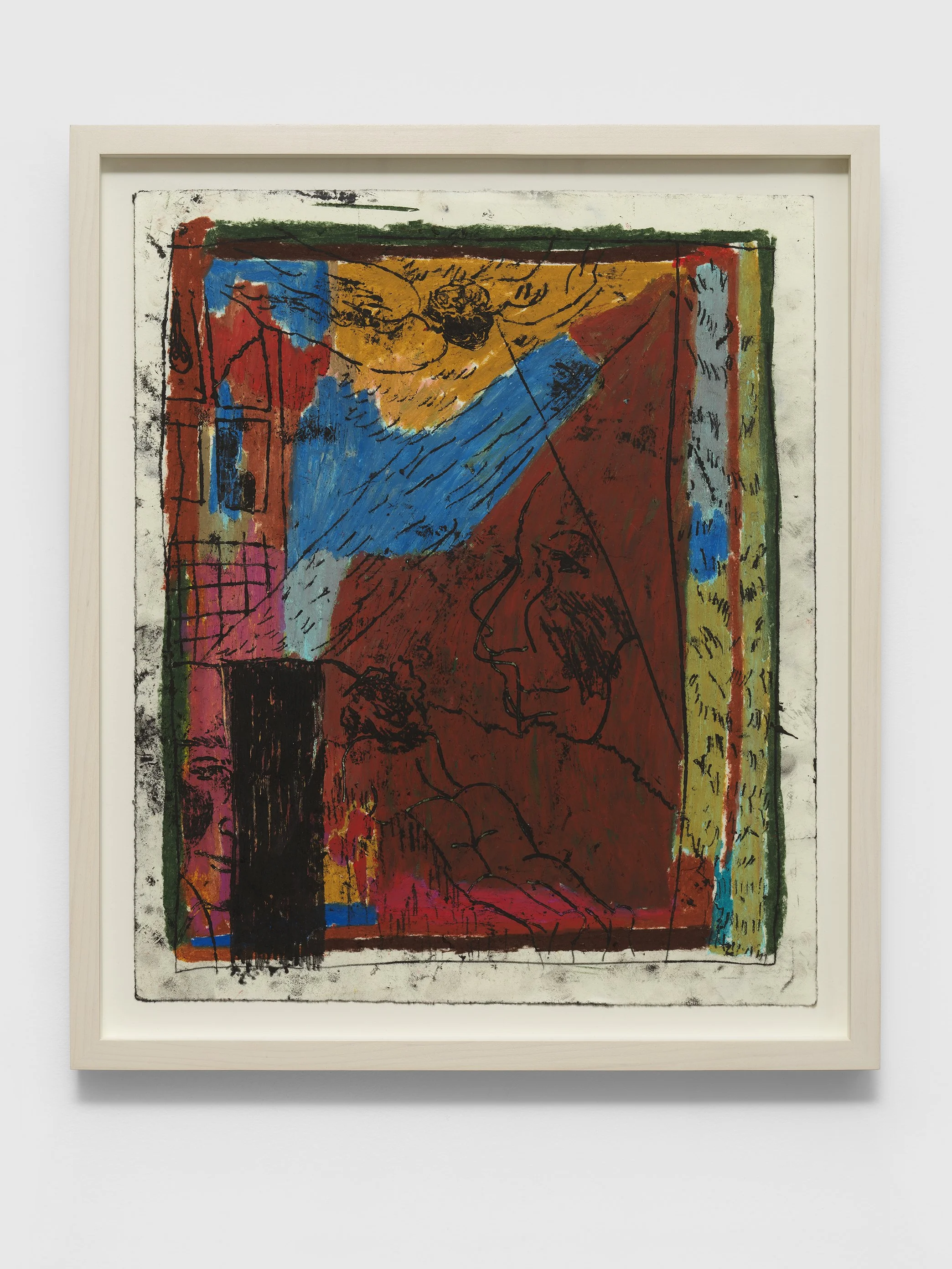 Gale oil pastel and etching ink on Awagami Paper 20 x 16 in. (50.8 x 40.6 cm.) 2025
