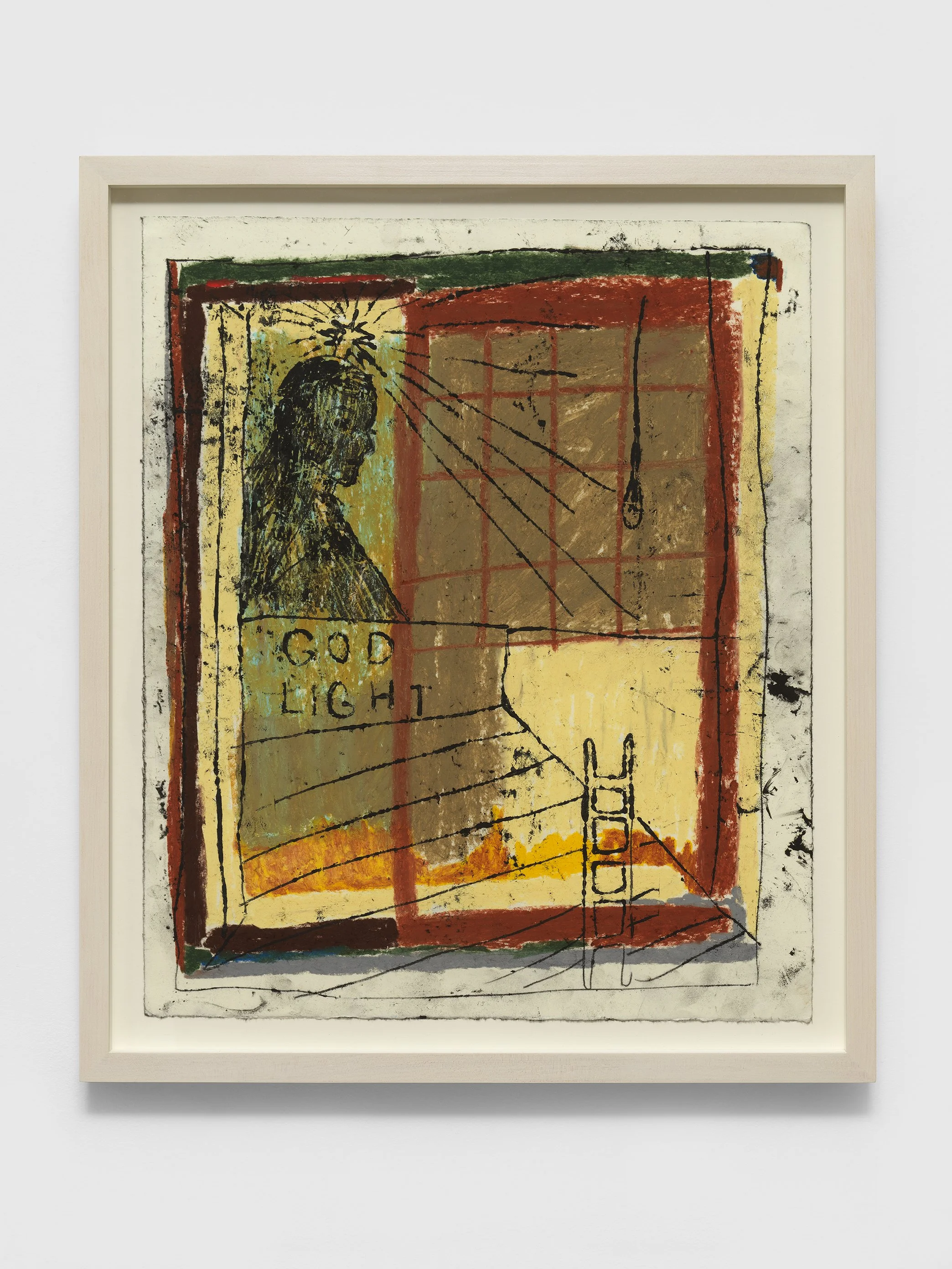 God Light oil pastel and etching ink on Awagami Paper 20 x 16 in. (50.8 x 40.6 cm.) 2025