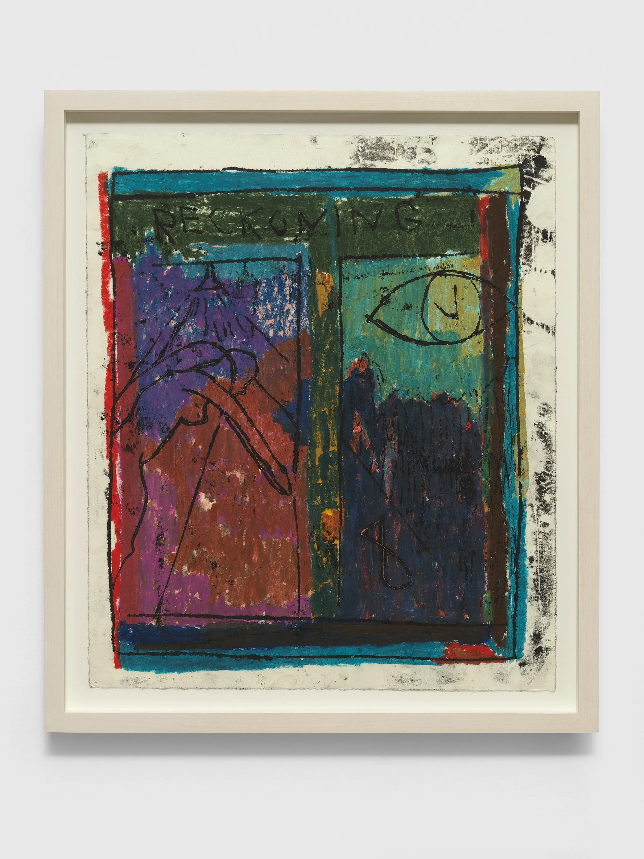 Reckoning oil pastel and etching ink on Awagami Paper 20 x 16 in. (50.8 x 40.6 cm.) 2025