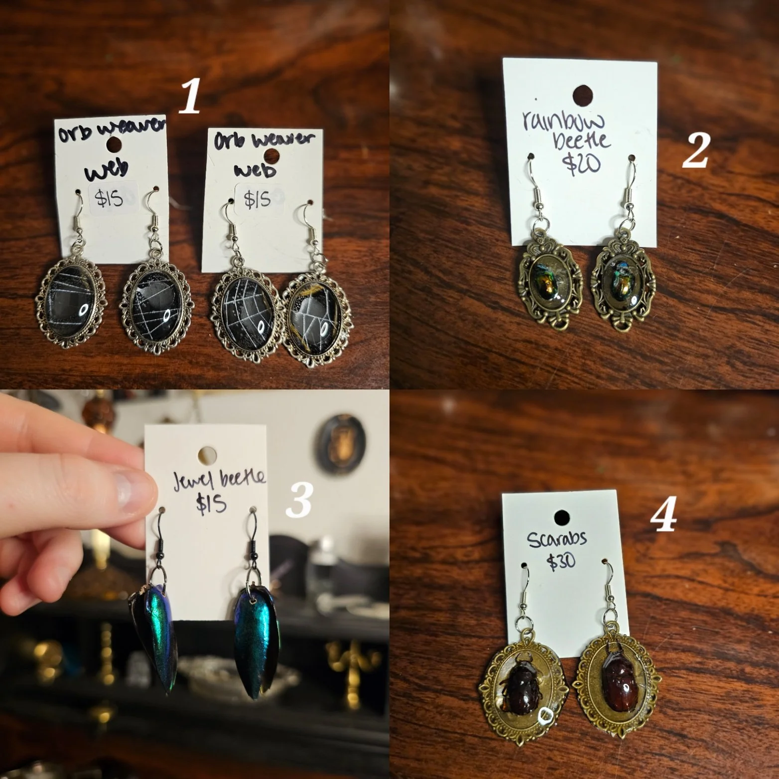 Web/Bug Earrings