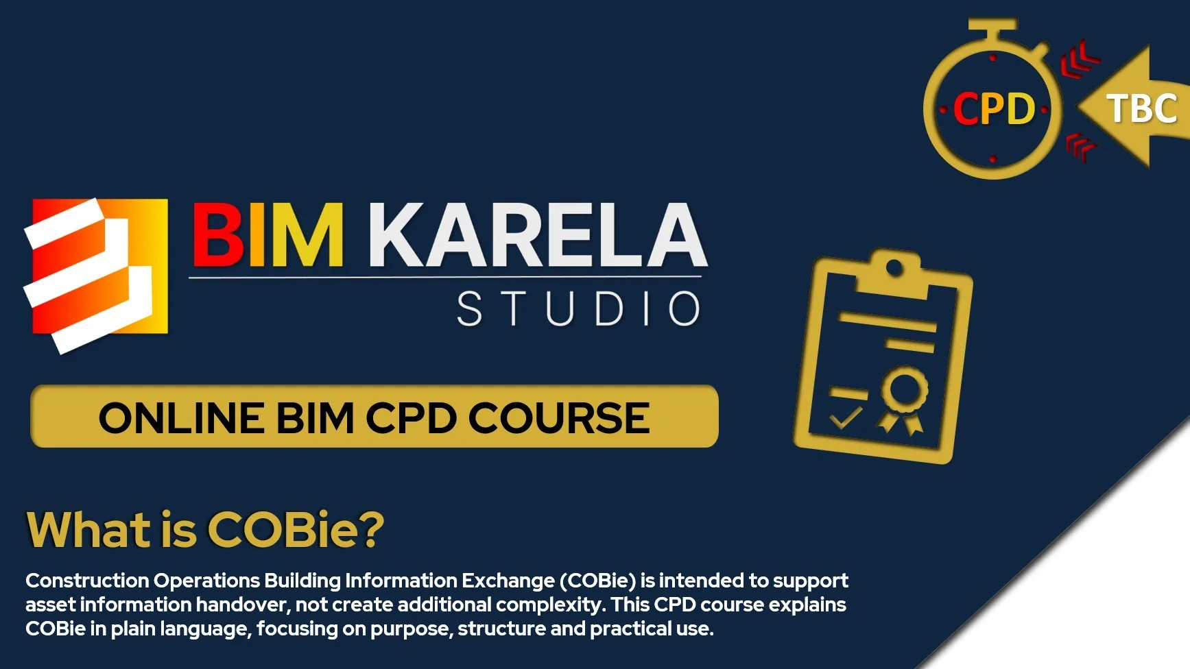 BIM CPD Course: What is COBie?