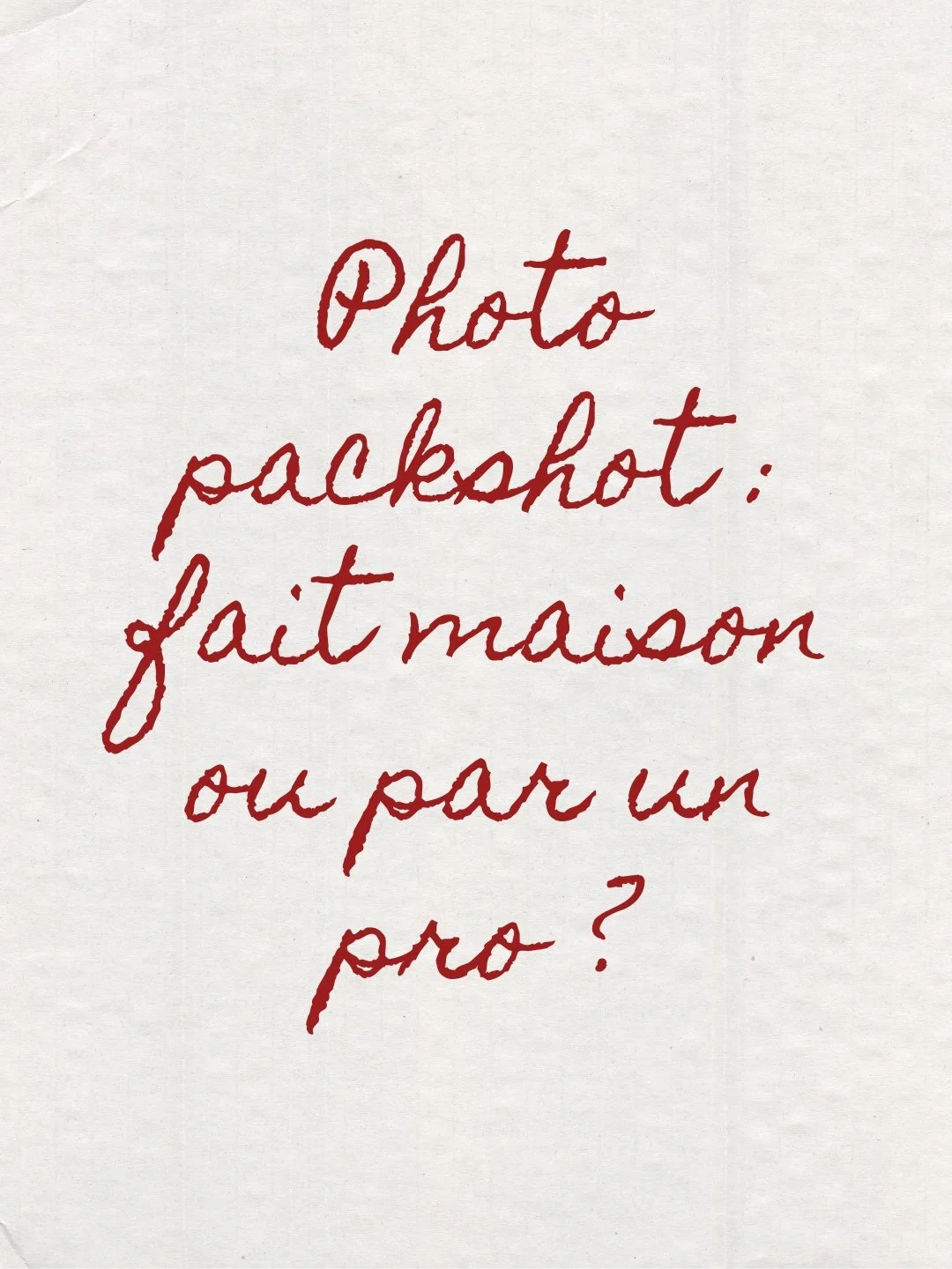 Photo packshot : fait maison ou par un pro ?