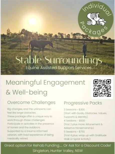 A brochure for equine assisted support - Stable Surroundings Equine Assisted Therapy Singleton