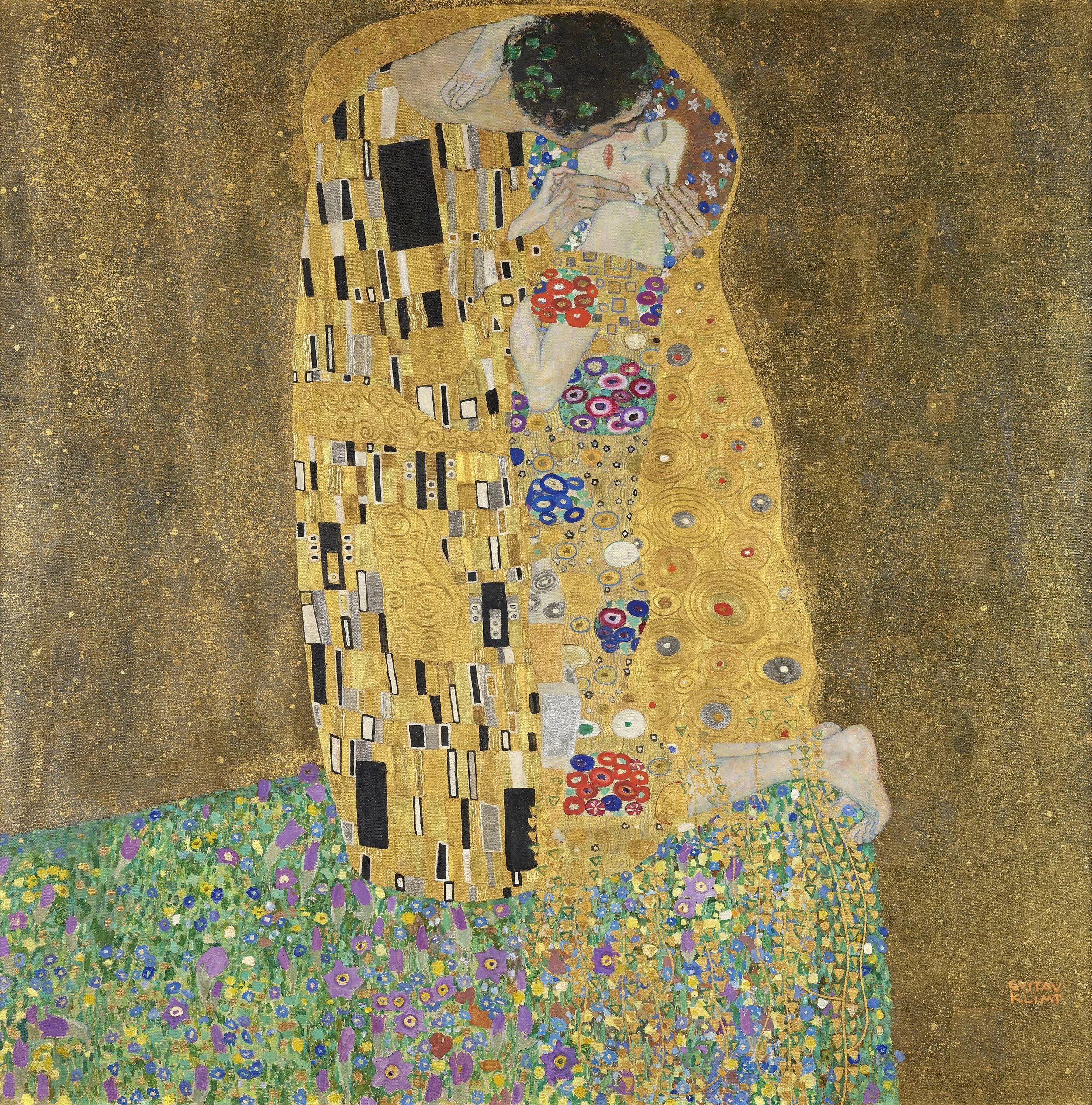 Gustav Klimt, The Kiss (loving couple), 1908-09  Belvedere 912-2022-2.jpeg