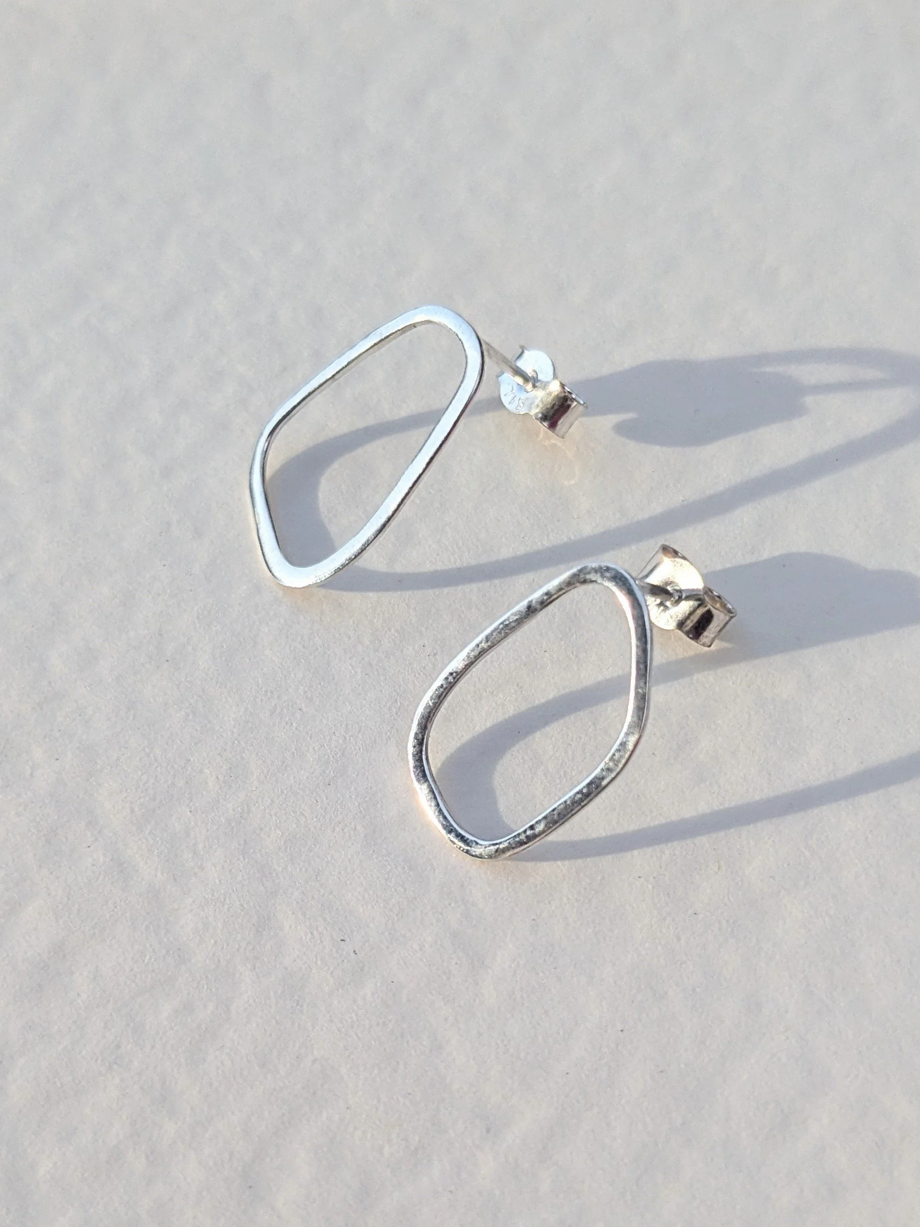 Silver Asymmetric Studs 1