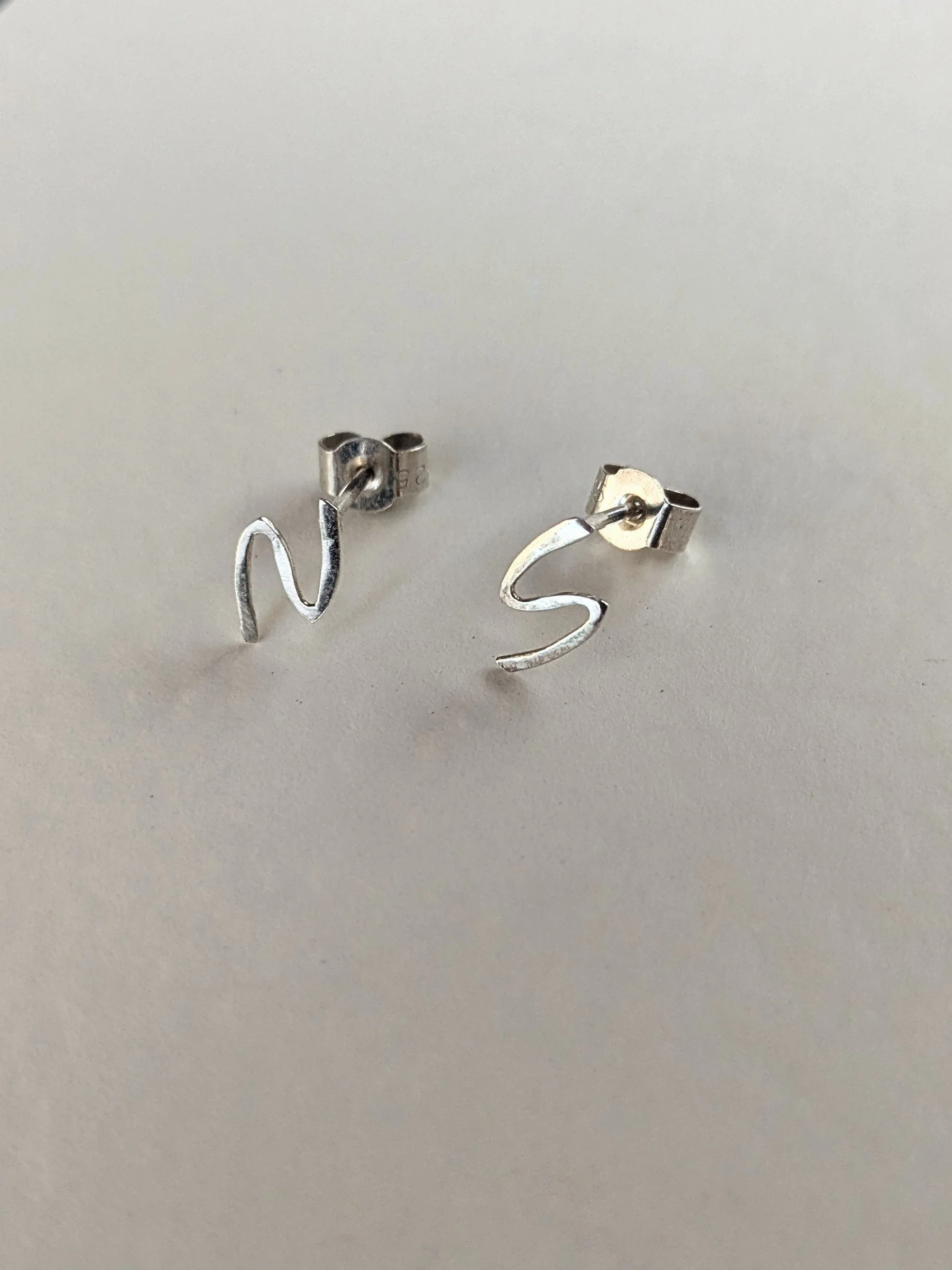 Mini Silver Lightning Studs
