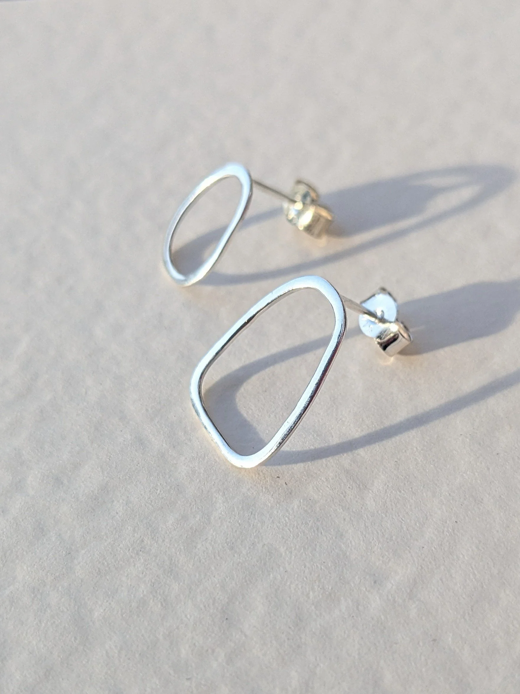 Silver Asymmetric Studs 2