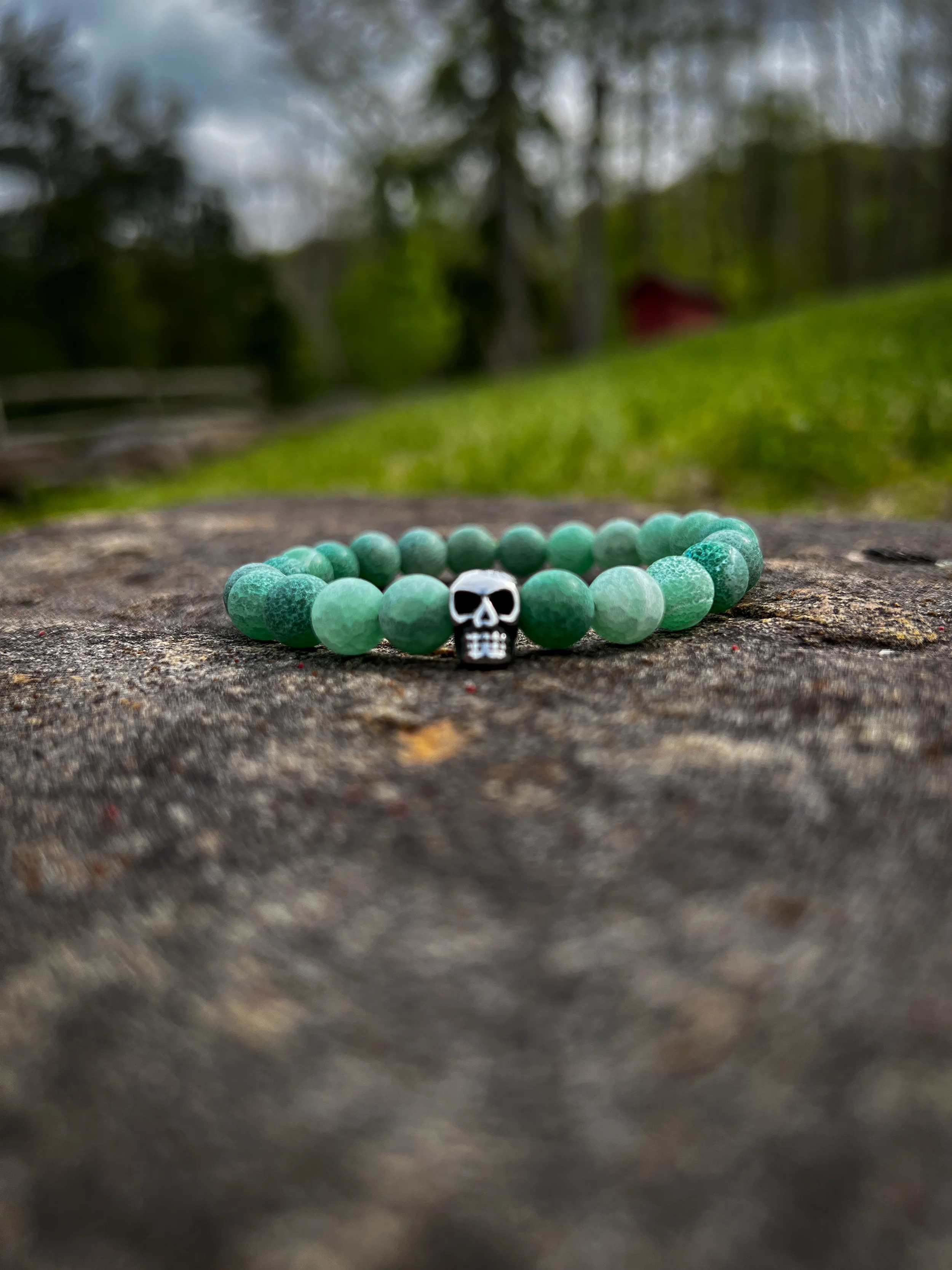 Mala-for-Vets-crackle-green-jade-skulls-stone-field-house-newlin-grist-mill.webp