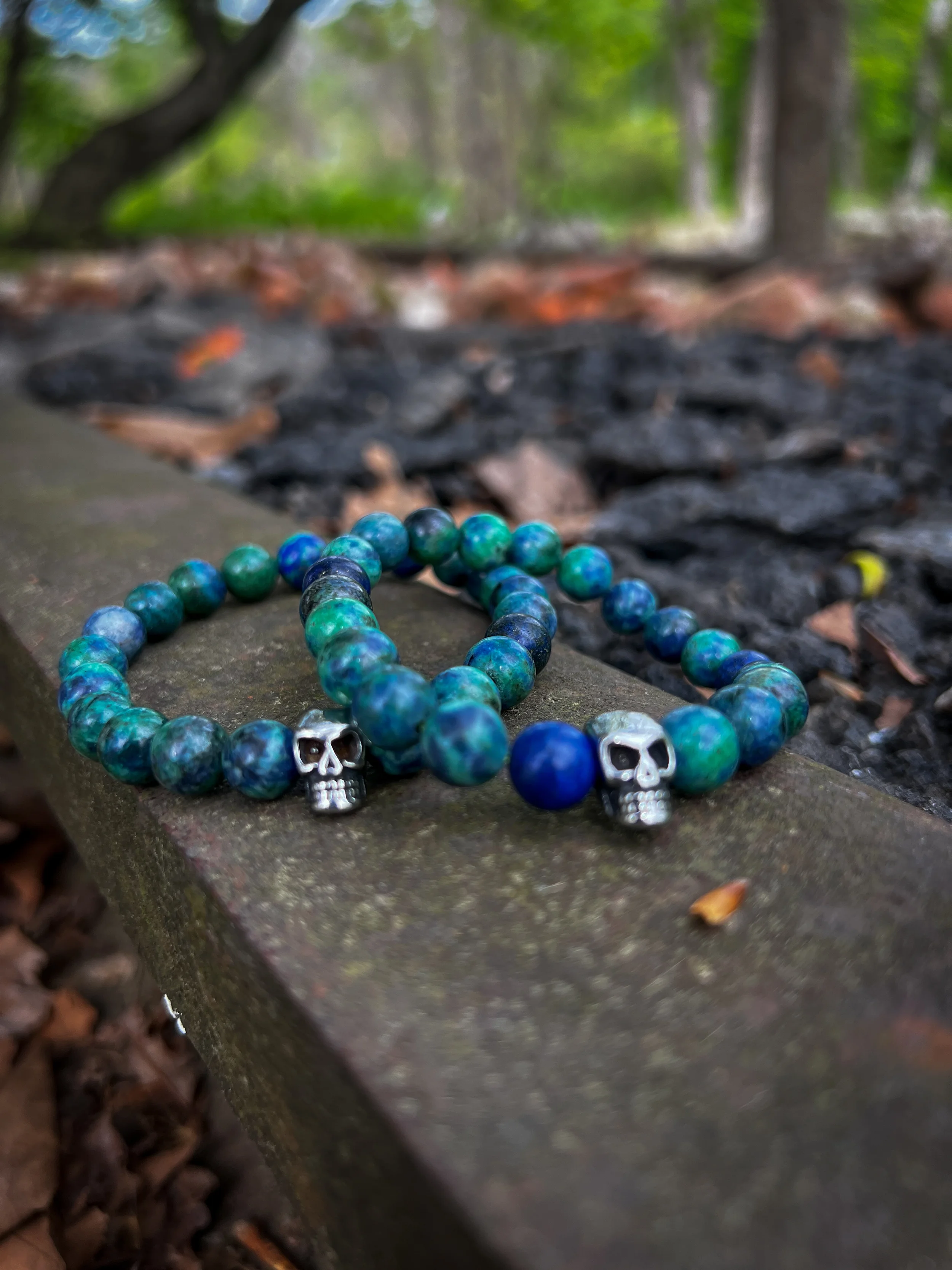 Mala-for-Vets-azurite-skulls-rail-newlin-grist-mill.webp
