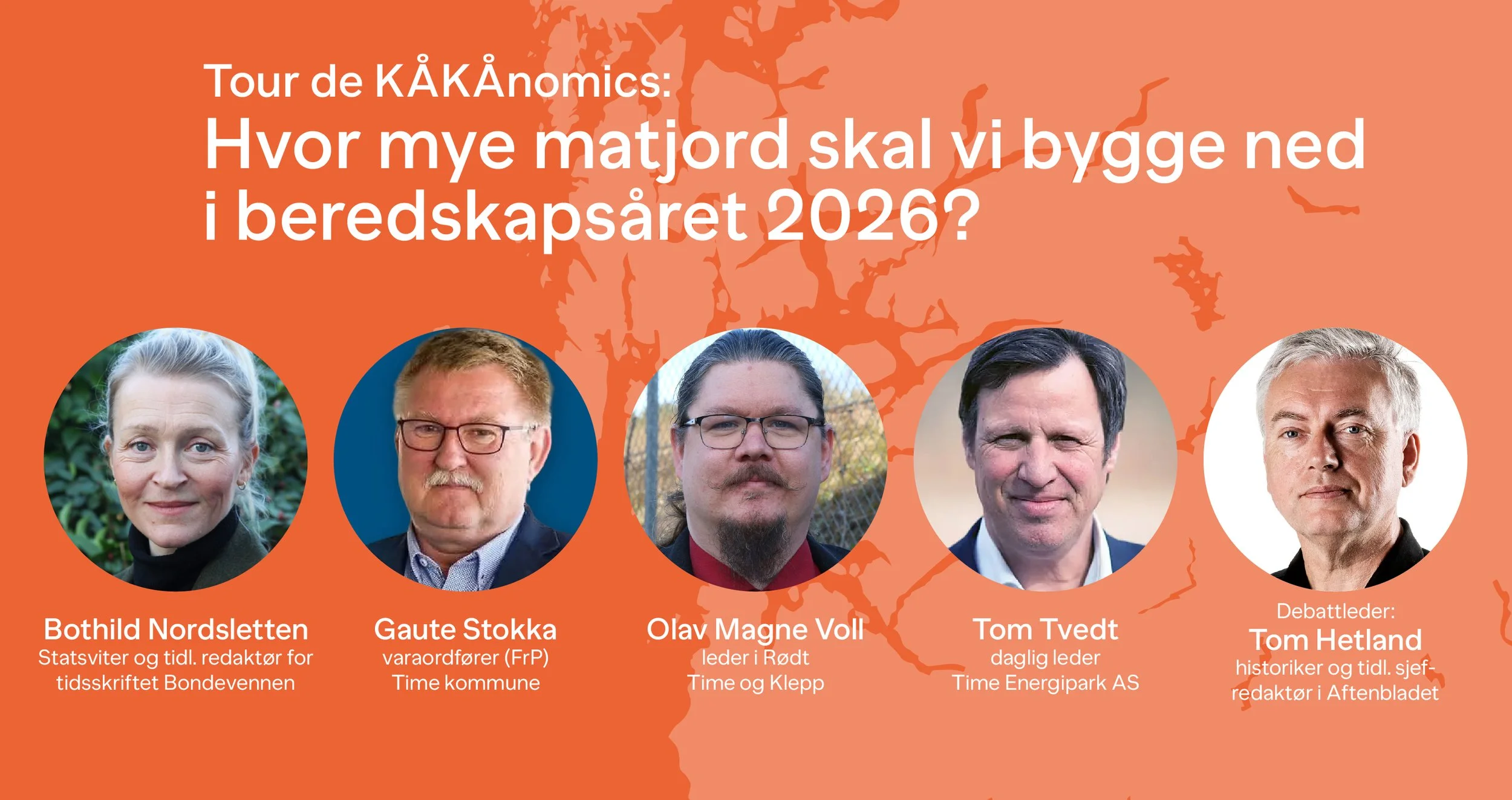 Tour de KÅKÅnomics på Bryne: Hvor mye matjord skal vi bygge ned i beredskapsåret 2026?