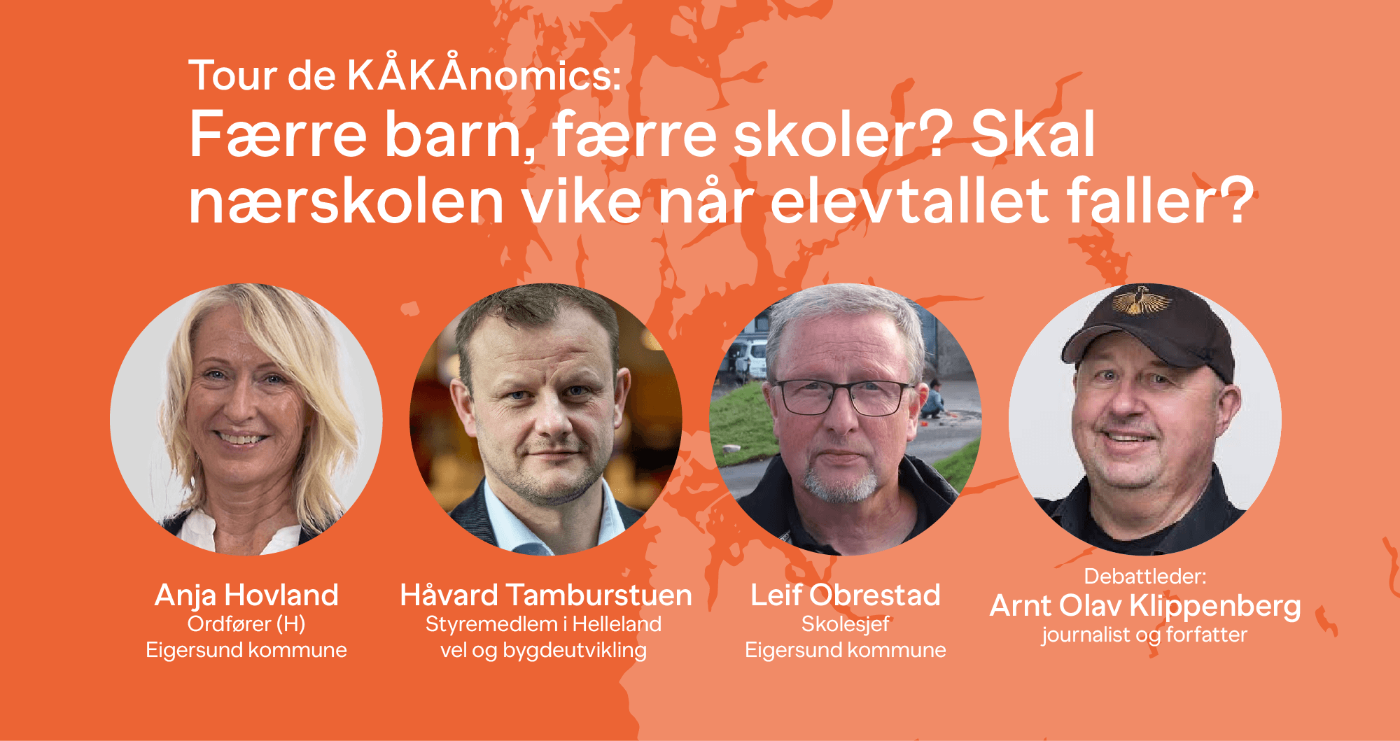 Tour de KÅKÅnomics i Egersund: Færre barn, færre skoler? Skal nærskolen vike når elevtallet faller?