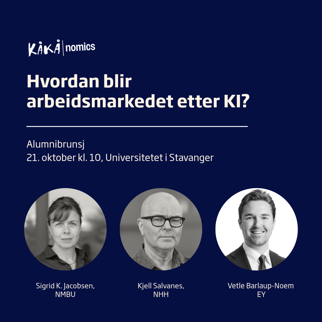 Hvordan blir arbeidsmarkedet etter KI? KÅKÅnomics alumnibrunsj 2026