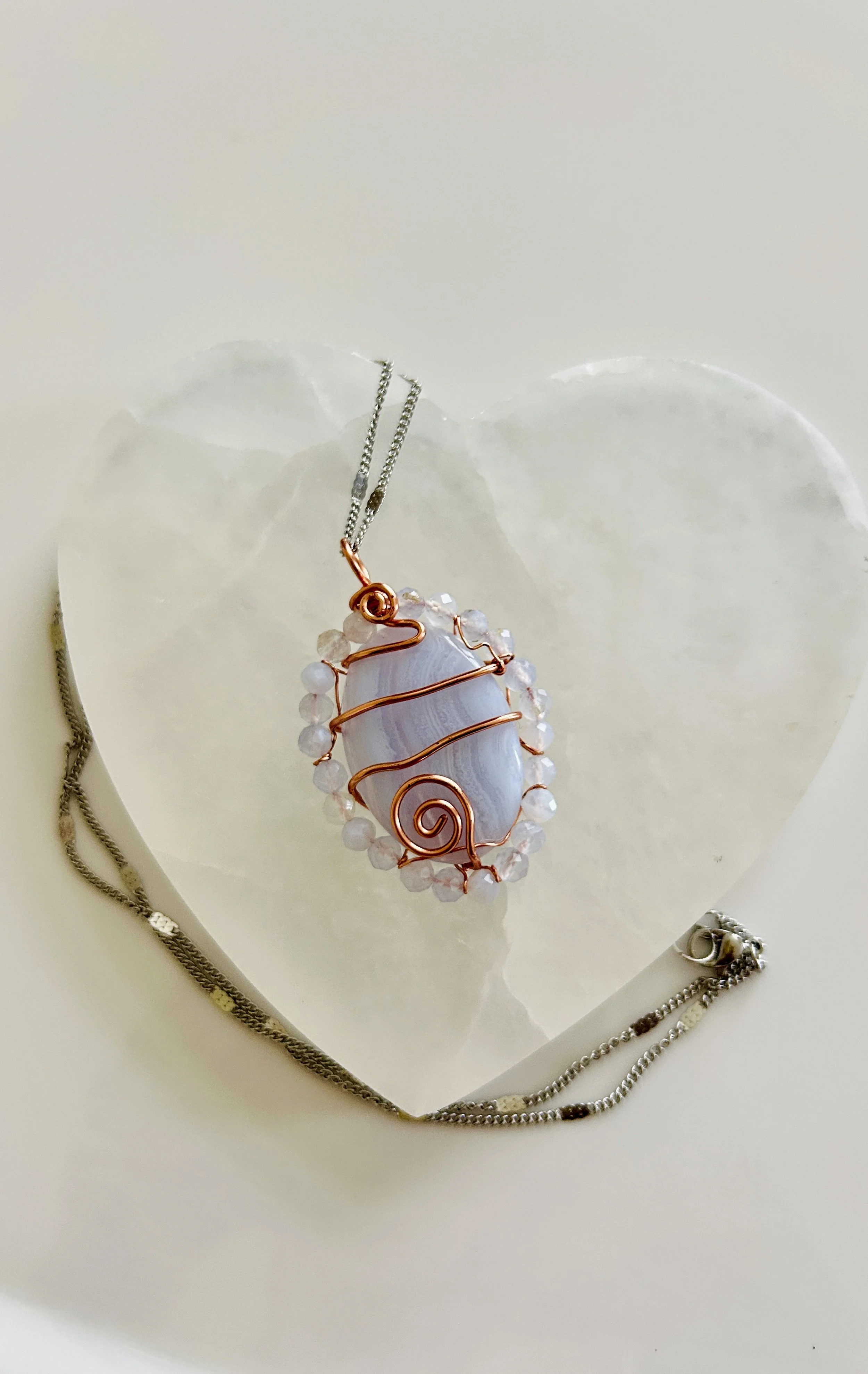 Blue Lace Agate Pendant