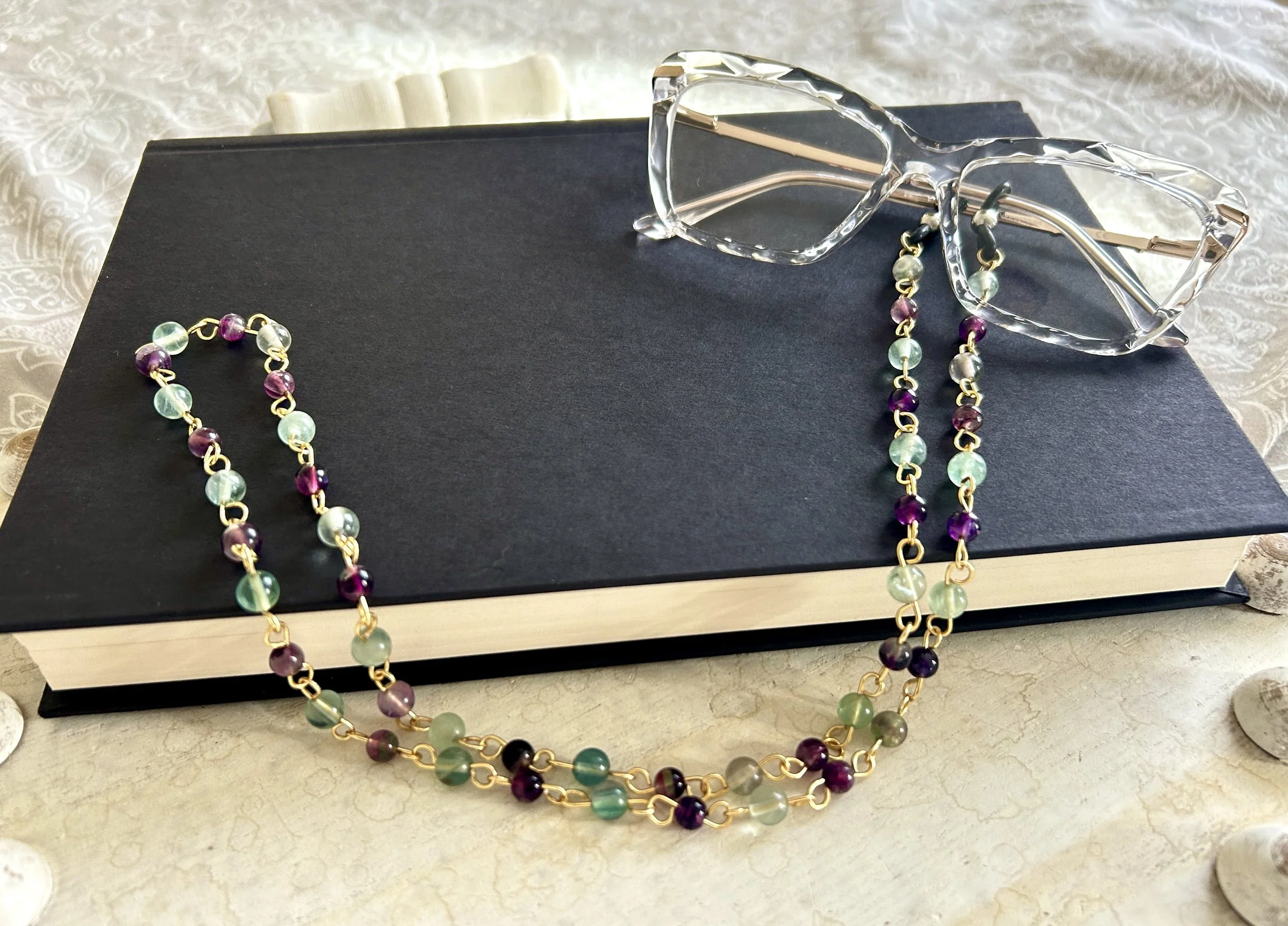 Fluorite Eyeglass Chain