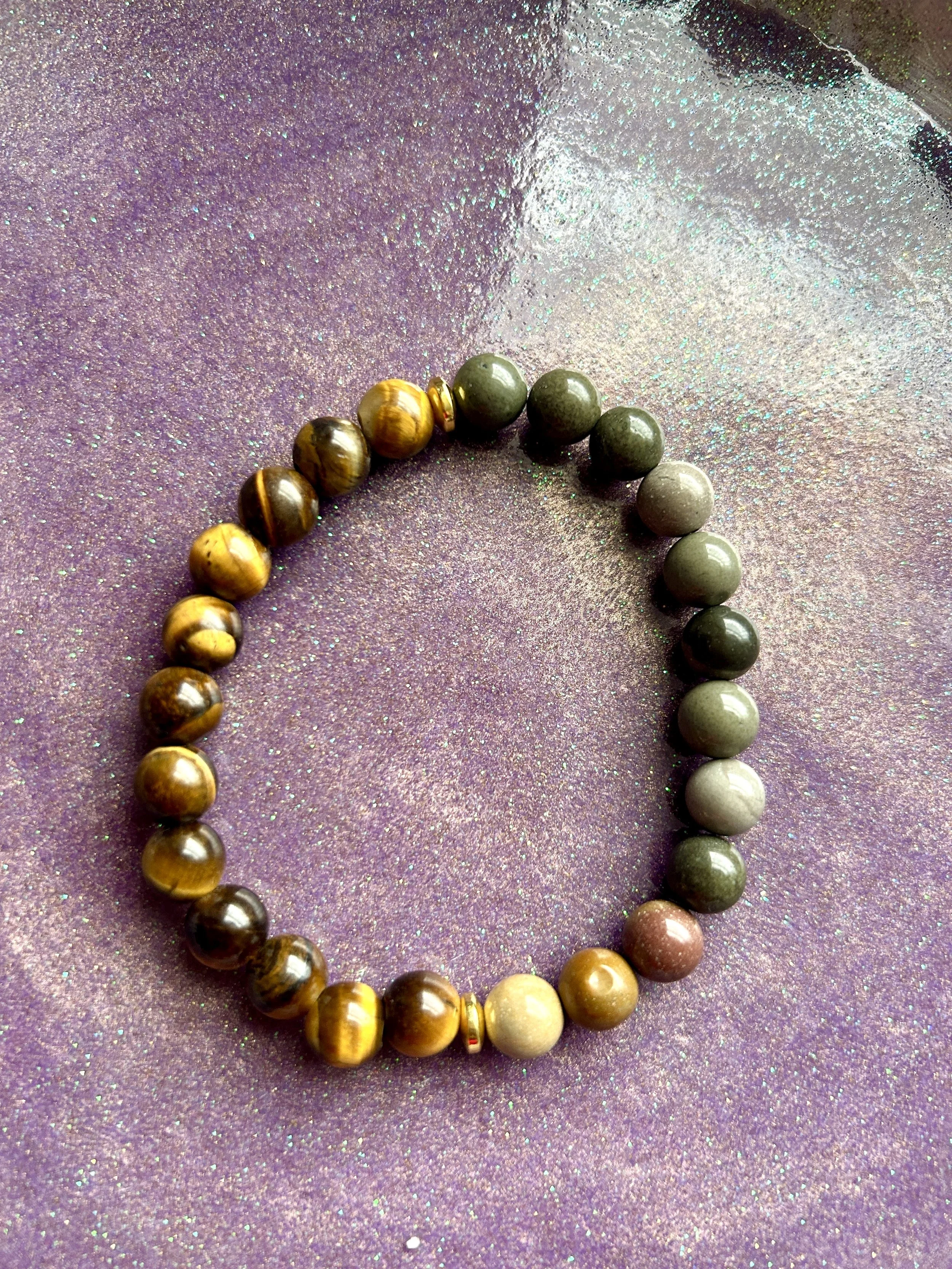 Polychrome Jasper & Tiger's Eye Bracelet