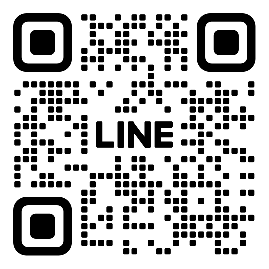 A QR code with the text 'LINE' in the center.
