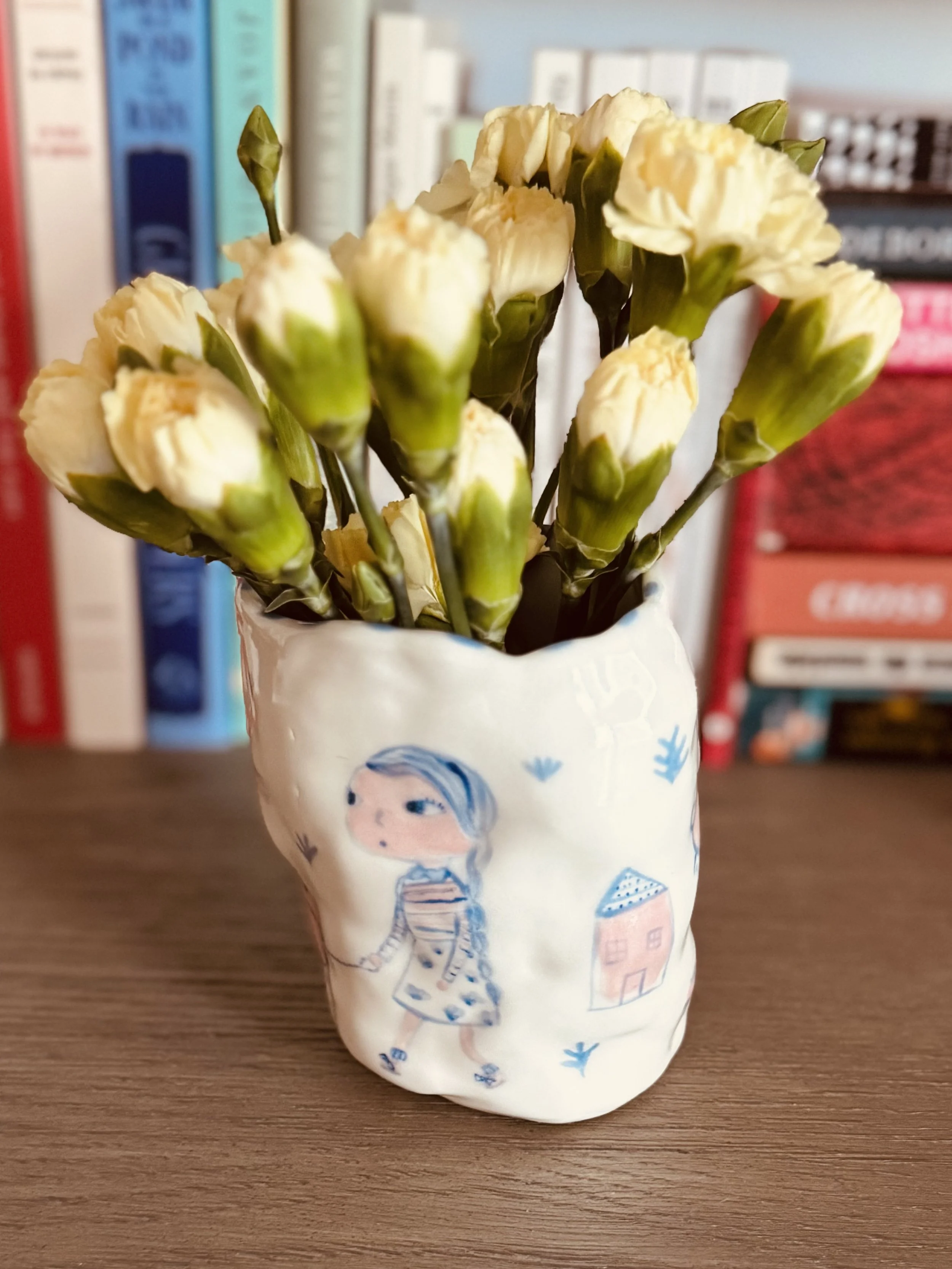 Mini Bouquet and Girl Vase