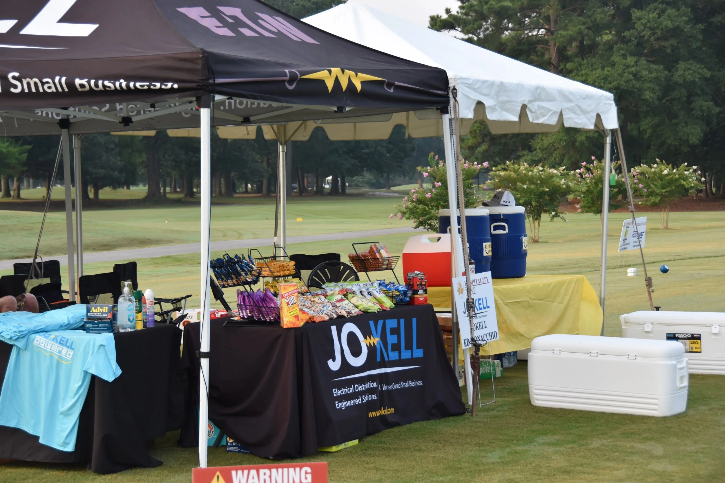  All set up and ready for golfers! 