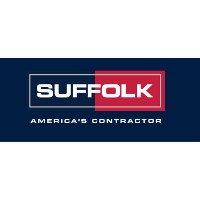 Suffolk Construction Blu & White Logo