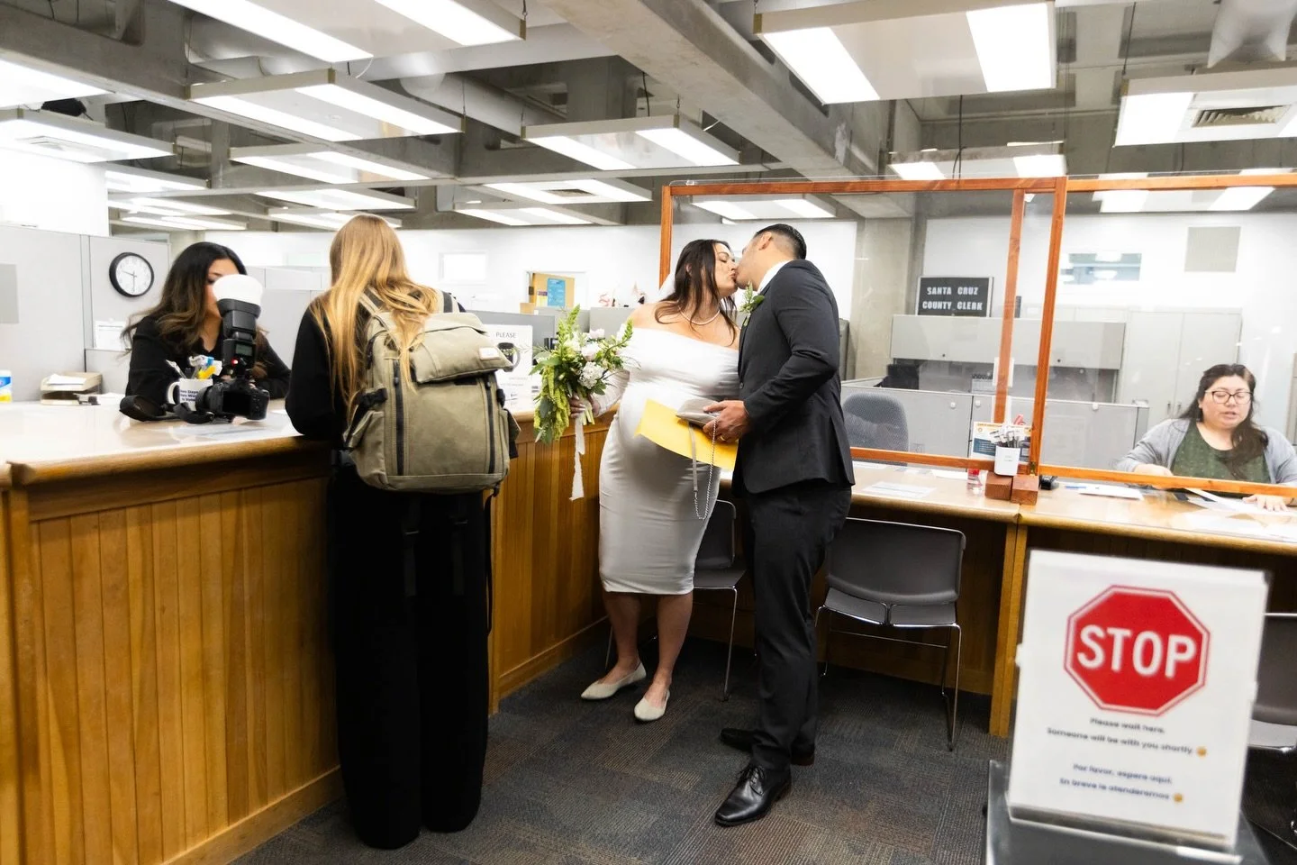 Andria Watson was nearly eight-months-pregnant, standing in borrowed shoes and a wedding dress and veil she&rsquo;d bought online a few weeks earlier. Her husband-to-be, Zach Beaudoin, was wearing a suit he already owned. From the time they parked th