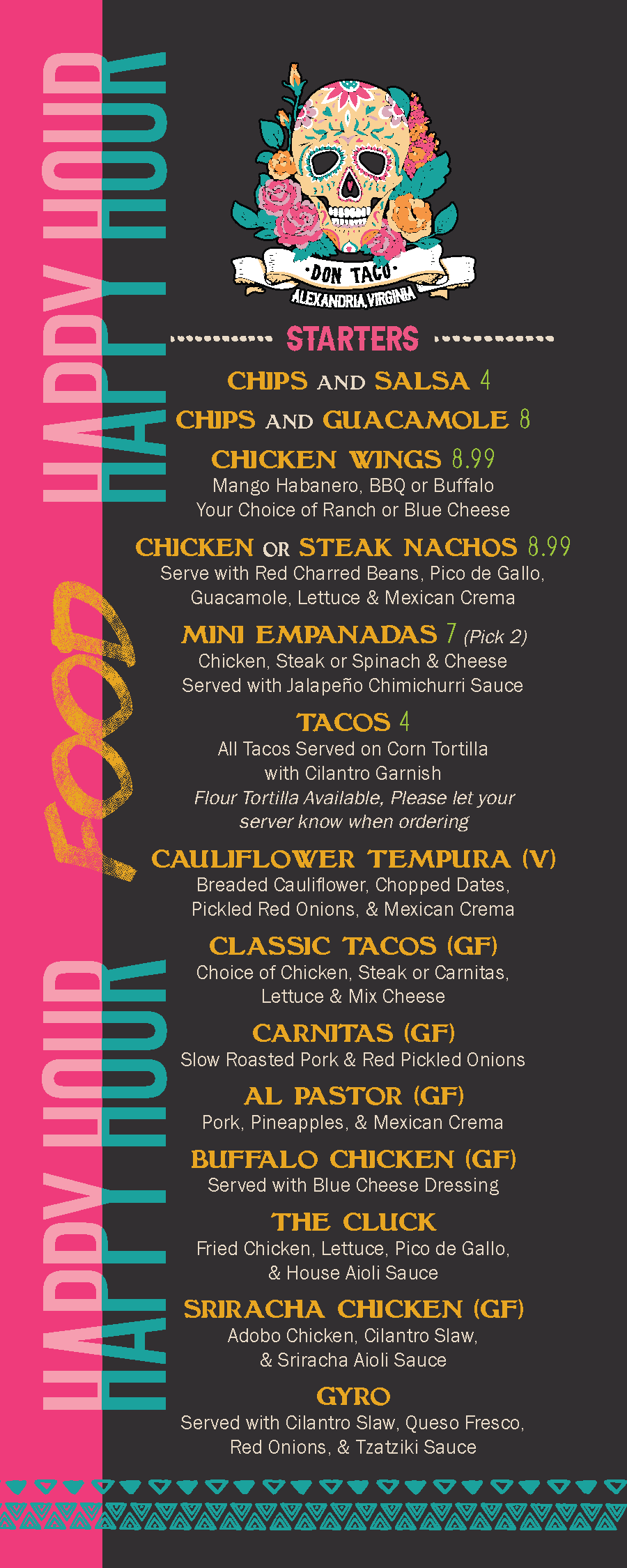 HAPPY HOUR Don Taco Happy hour don taco