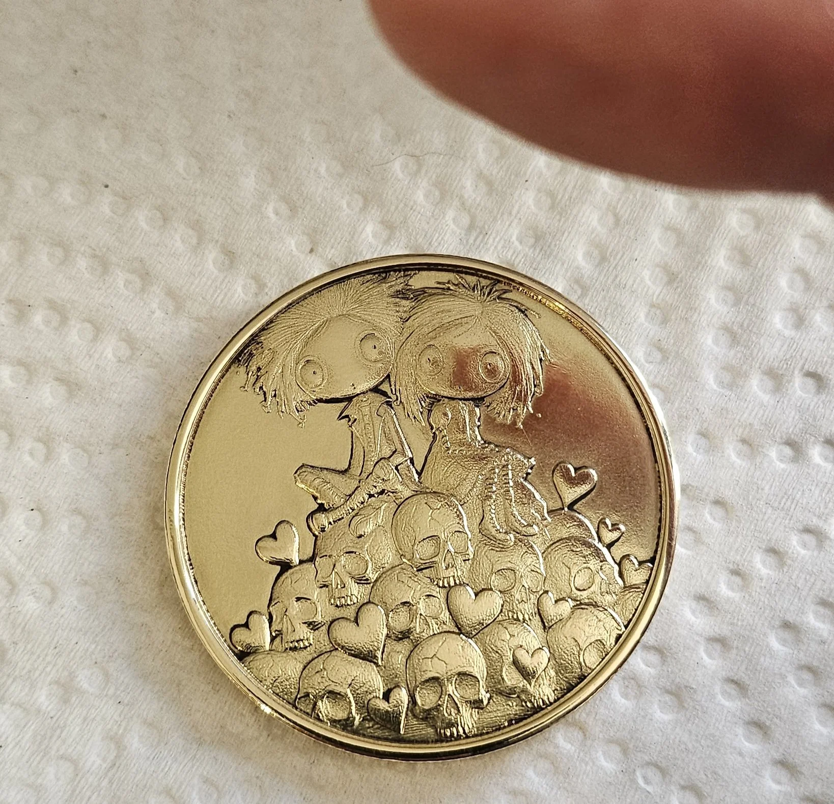 Pieces en laiton personnaliser unique « Weirdos Forever » coté A.