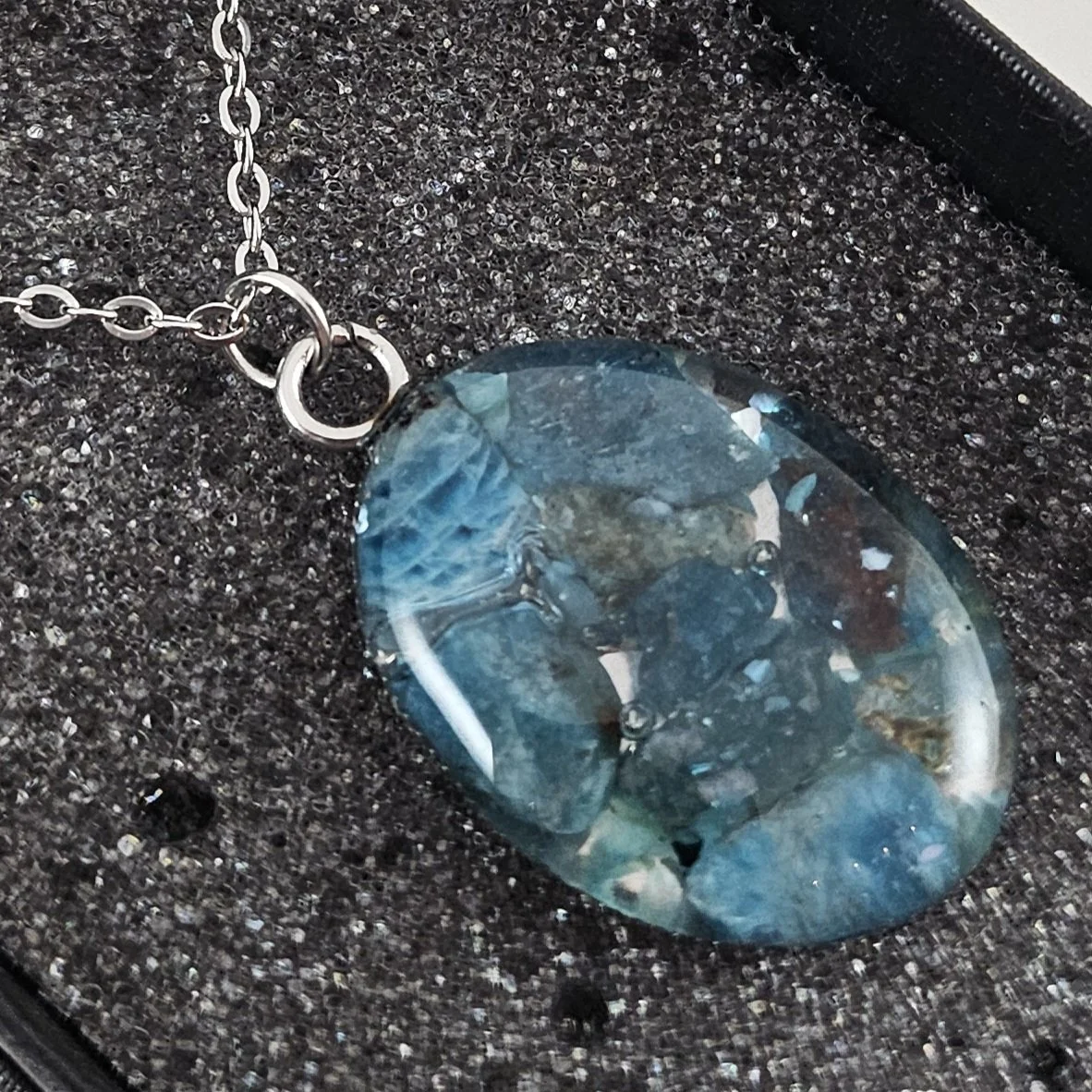 Pendentif en Apatite Bleu