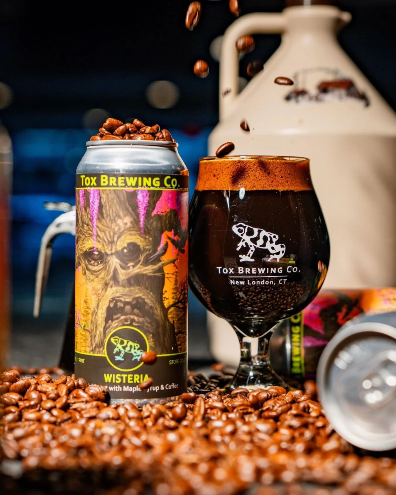 Wisteria 2025!
🍁☕️ 
Wisteria is a 12% imperial stout is double mashed with an extended boil, brewed with local Grade A Very Dark Maple Syrup and conditioned on coffee roasted by our friends at @givcoffee. Obnoxiously thick and sweet like silky syrup