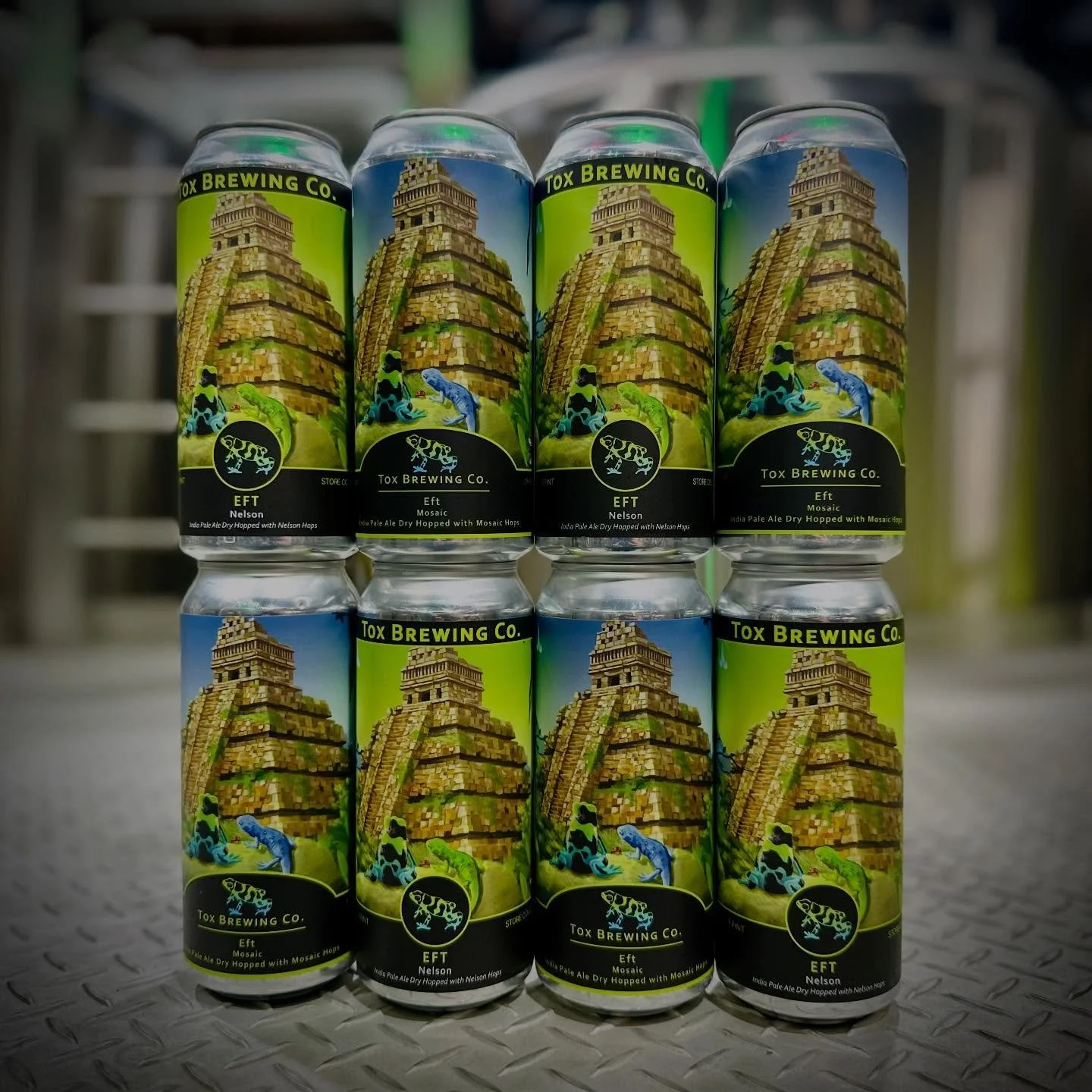 Get Eft! We have 2 drops of Eft, our single hopped IPA series. Nelson takes us to the South/East hemisphere and Mosaic to the North/West. Each version delicious and unique in its own right. Nelson Sauvin offers notes of tropical fruit and white wine 