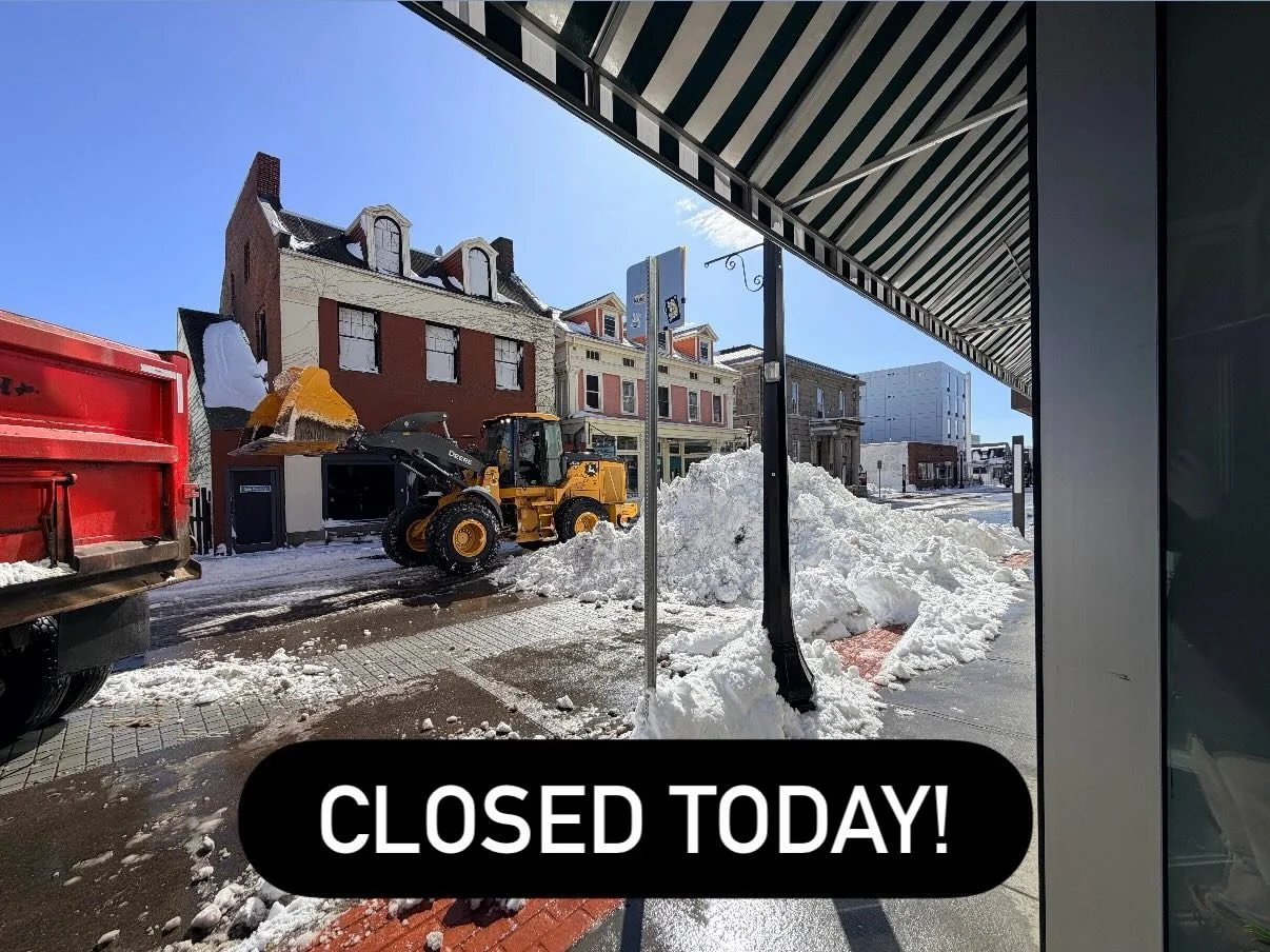 Hello. After assessing the parking and driving situation around Bank Street and all of New London, we have made the decision to close for today. We have informed the bonsai bar for those with registrations, hopefully we can reschedule. They will reac