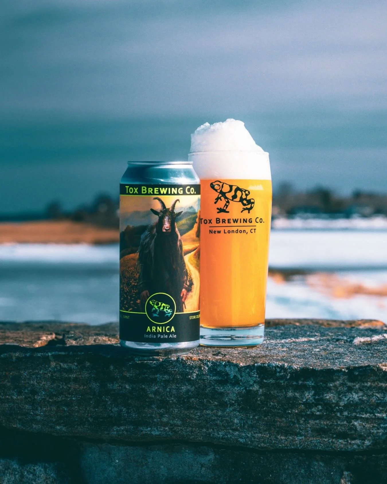 No, that is not seafoam. It's the frothy head on our fresh batch of Arnica IPA. A hazy juice bomb of a treat Tri hopped with Mosaic, Strata, and Motueka. Aromas of tropical fruit and strawberry give way to flavors of zesty lemon, passion fruit, tropi