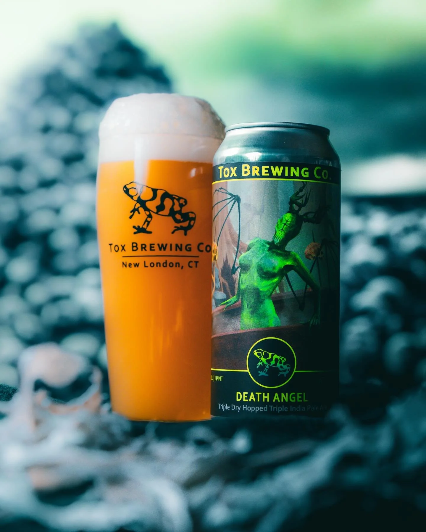 Death Angel, the biggest brother of Training Wings, Angel Wings, and Angel's Trumpet found its way into cans and on tap today. Scaled carefully and with purpose, this 10% Triple big brother brings huge notes of citrus, peach, grapefruit, melon, and m