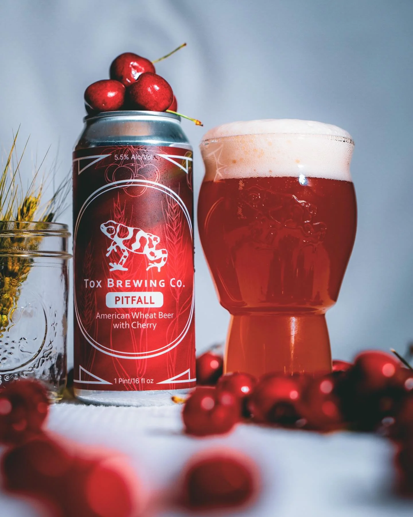 It's new beer Thursday!
🍒
Okay, while that's not a real thing, this beer is for real. Pitfall is an American Wheat Beer brewed with clean ale yeast and a lot of malted and flaked white wheat. We added a bunch of sweet and tart cherry during fermenta