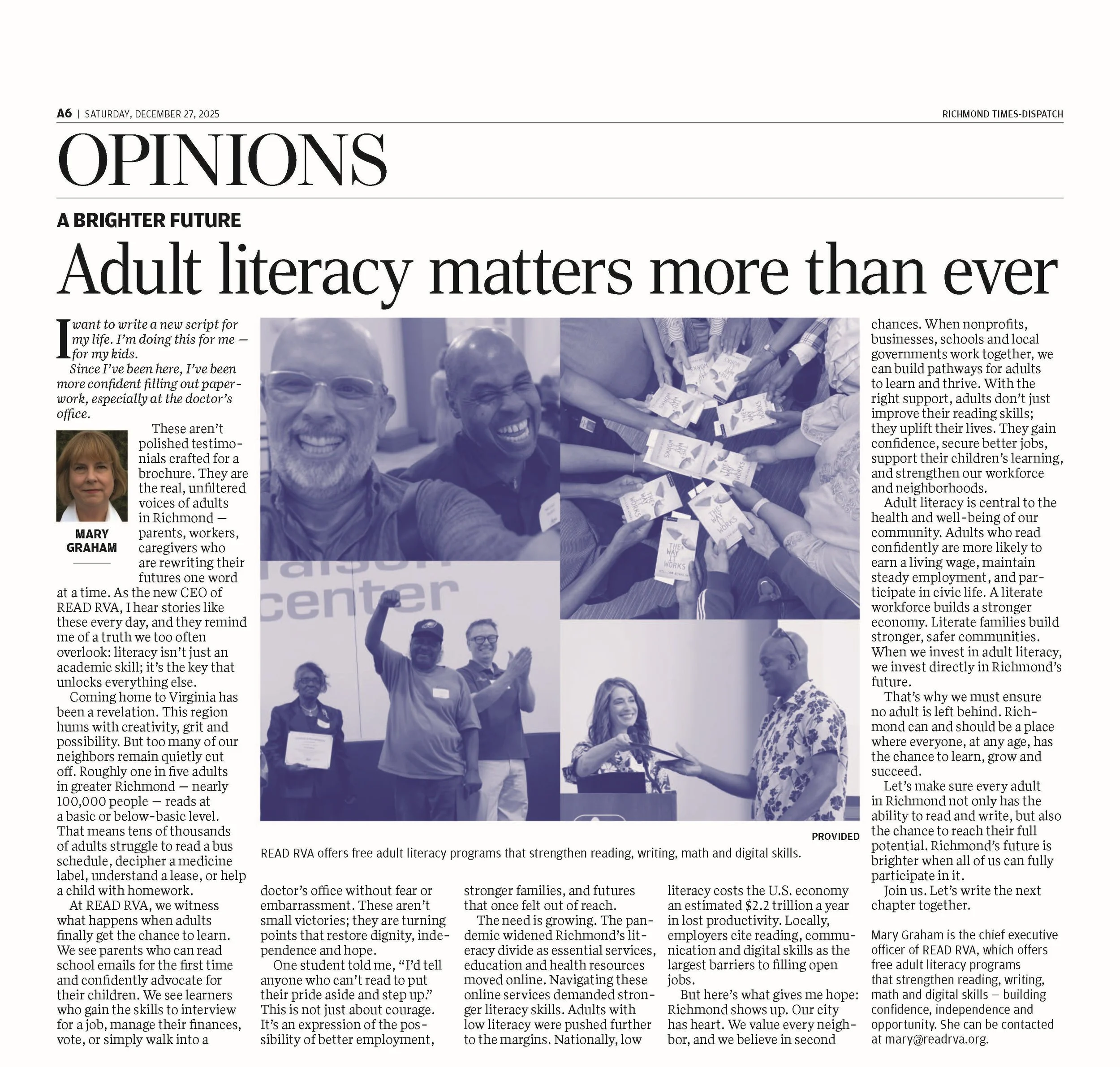 OP-ED: Adult literacy matters more than ever