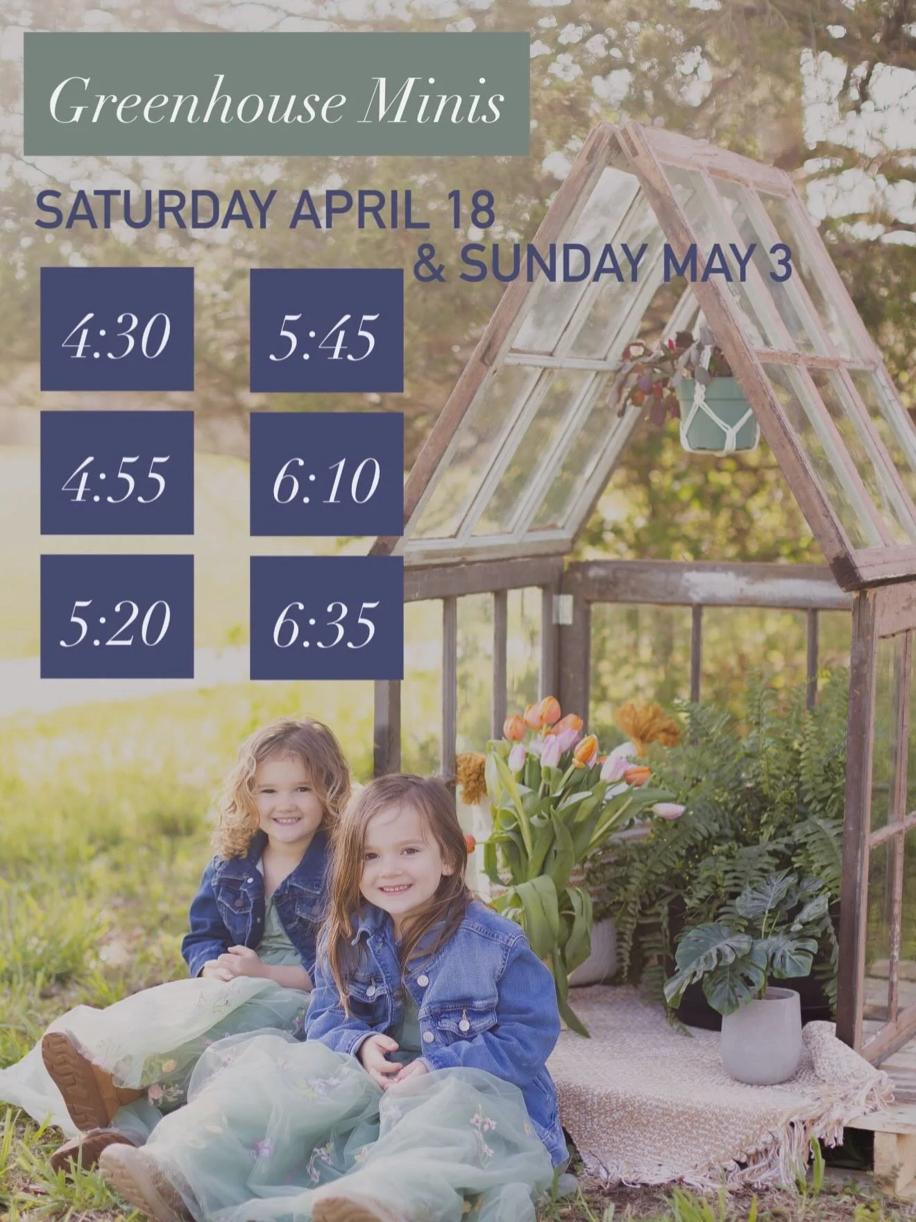 2 feet of snow outside but my camera roll says 🌸🌊🌻
Spring &amp; Summer minis are LIVE and these ALWAYS sell out.

Book now so you&rsquo;re not DM&rsquo;ing me in July like:
&ldquo;any last minute spots?? 😅&rdquo;

Future you in a flowy dress at g