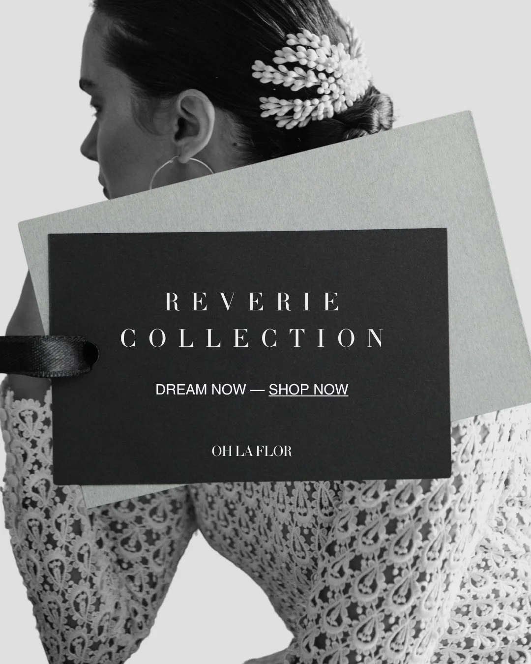 Reverie est&aacute; disponible ahora.⁠
⁠
Compra dise&ntilde;os &uacute;nicos y especiales de tocados y accesorios directamente en nuestra web.