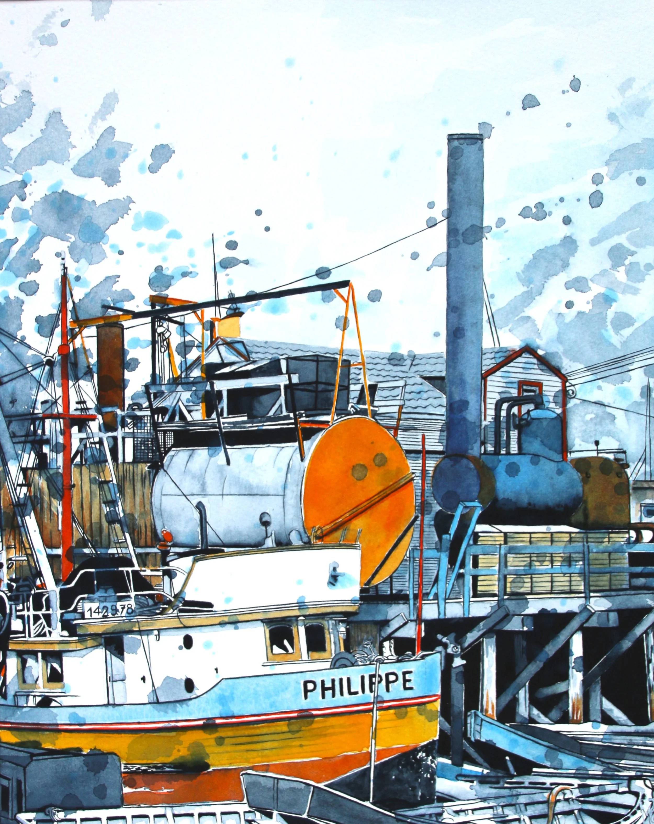 Le port 2 (L40cm x 50cm)