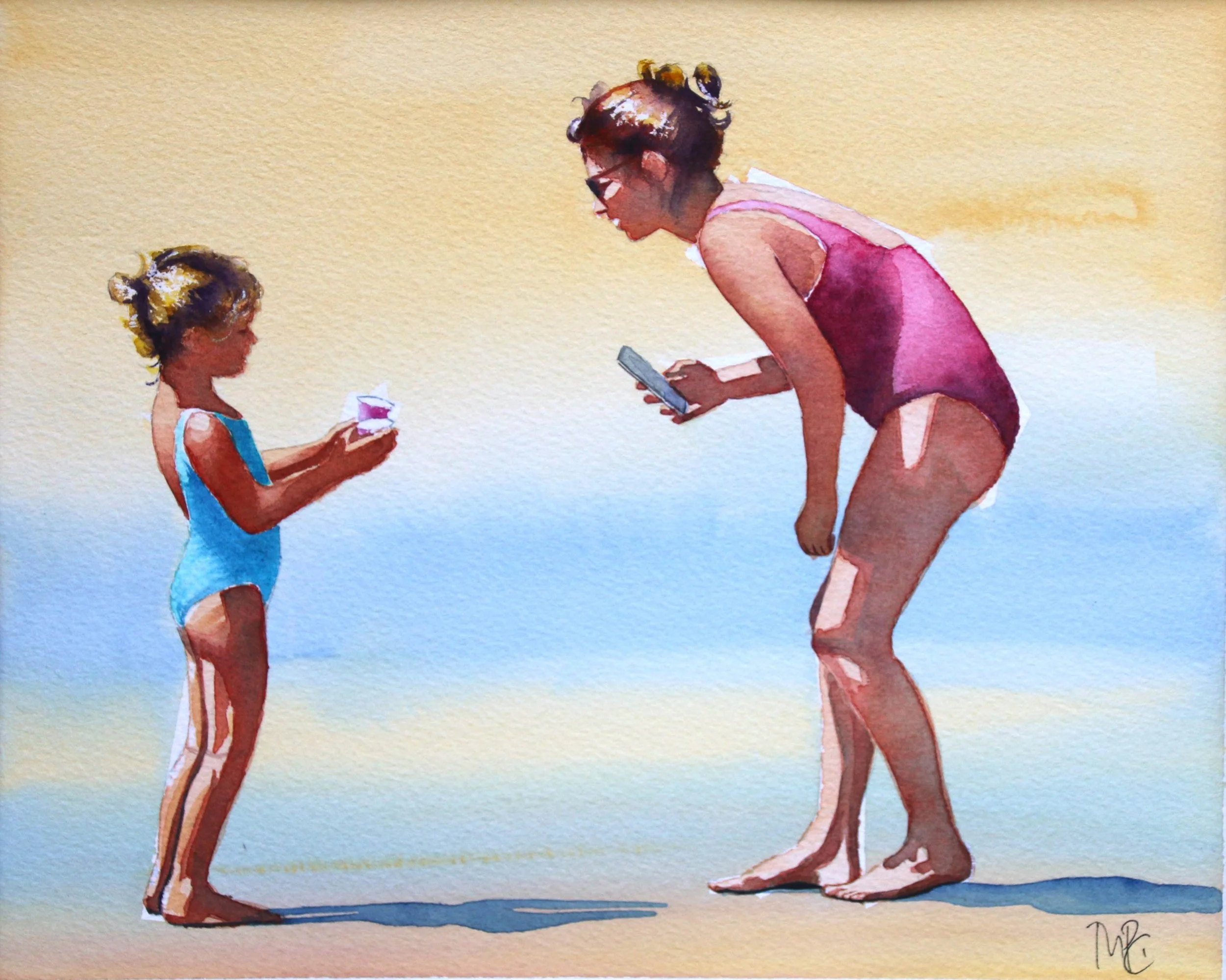 Scène de plage (30 x 40cm)