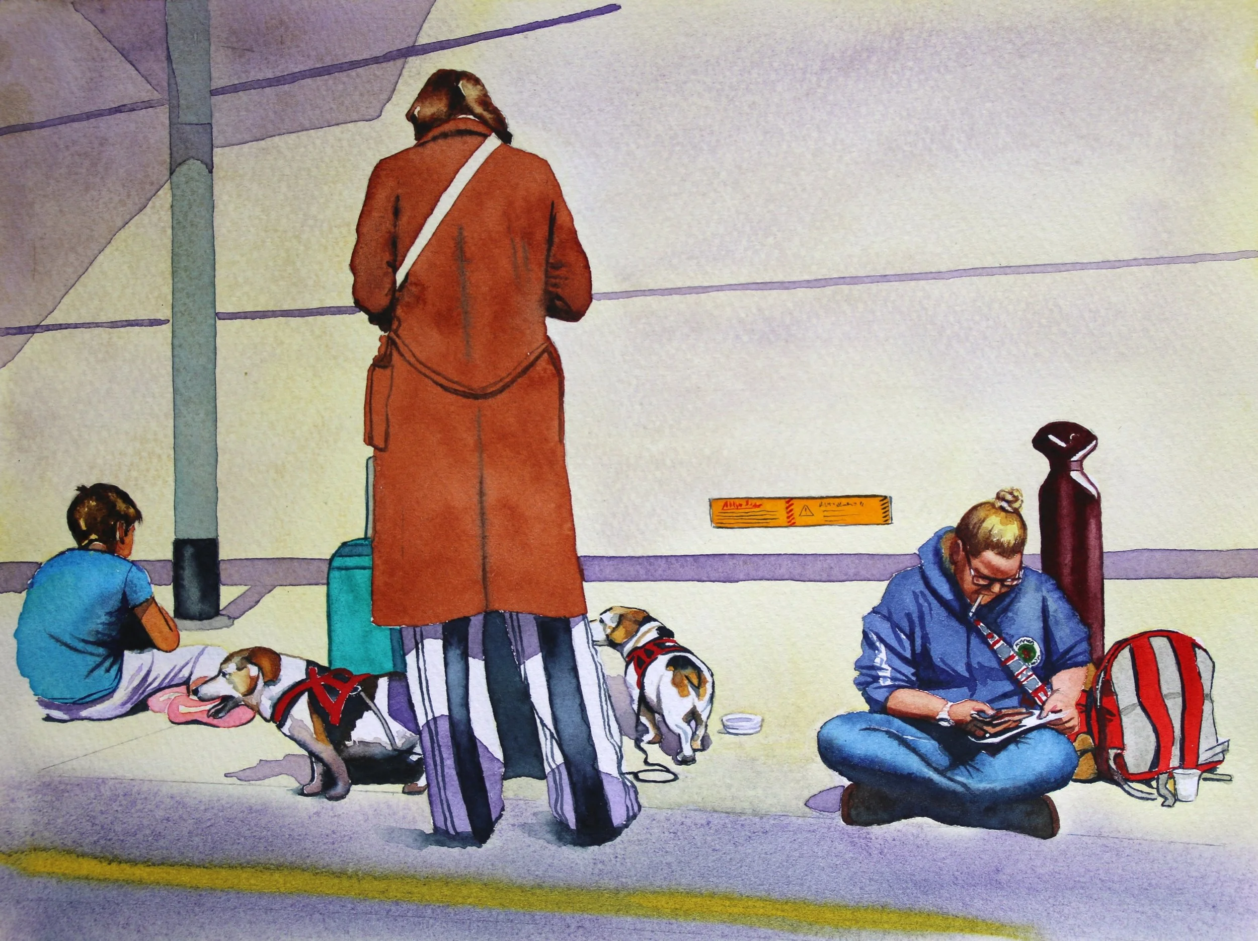 Les voyageurs (L50 x 40cm)