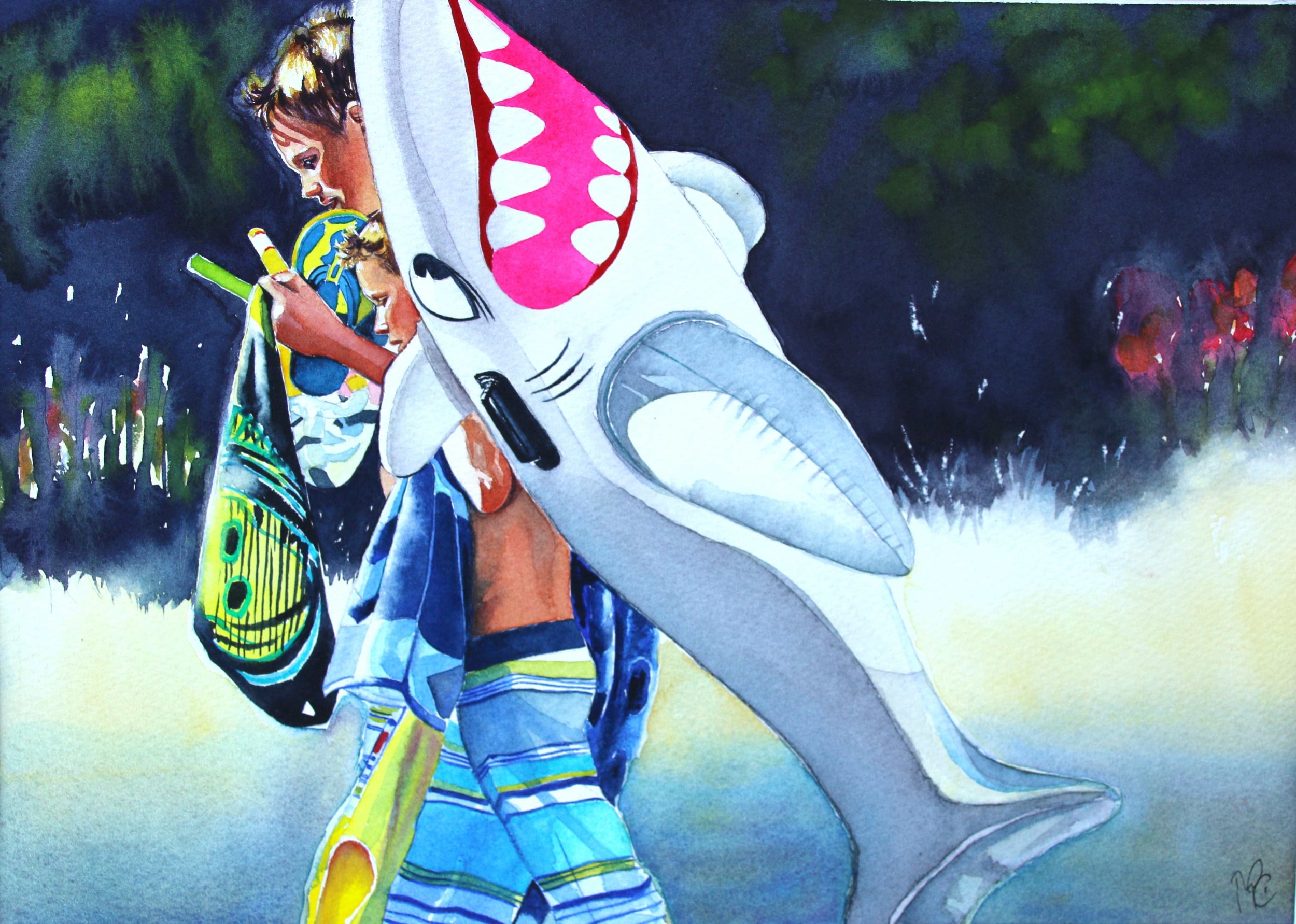 Retour de la plage 1 (L50 x H40cm)