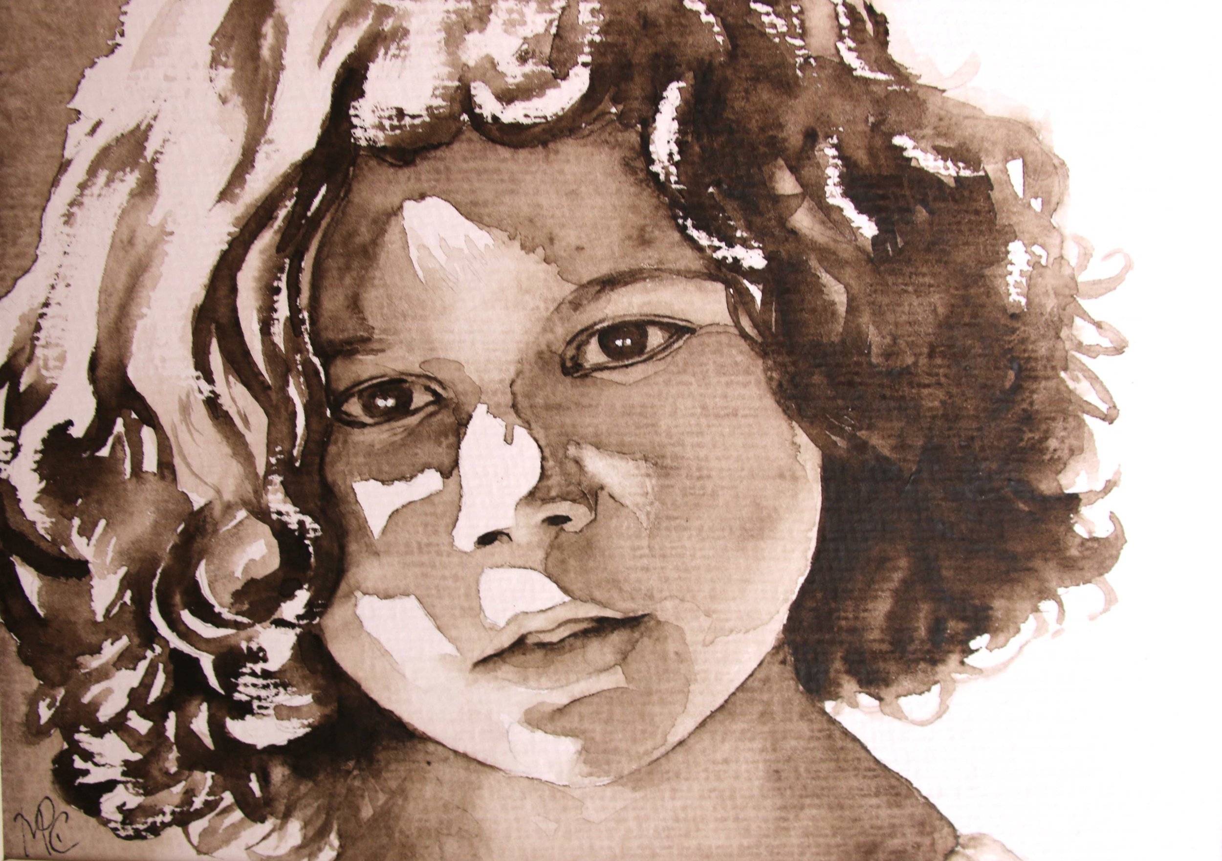 Etude monochrome aquarelle