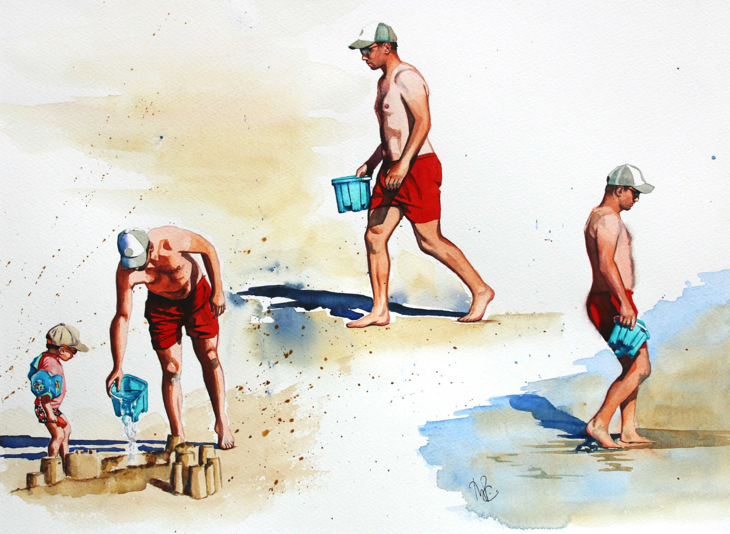 Le château de sable (L50 x H40cm)