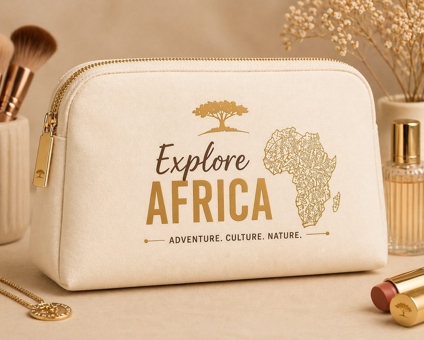 'Explore Africa' Cosmetic Pouch