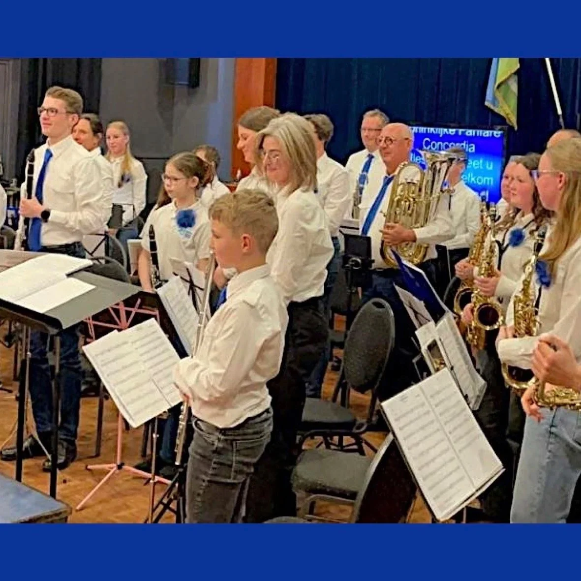 Concert Opleidingsorkest Harmonie Wilhelmina in Zorgcentrum Campagne