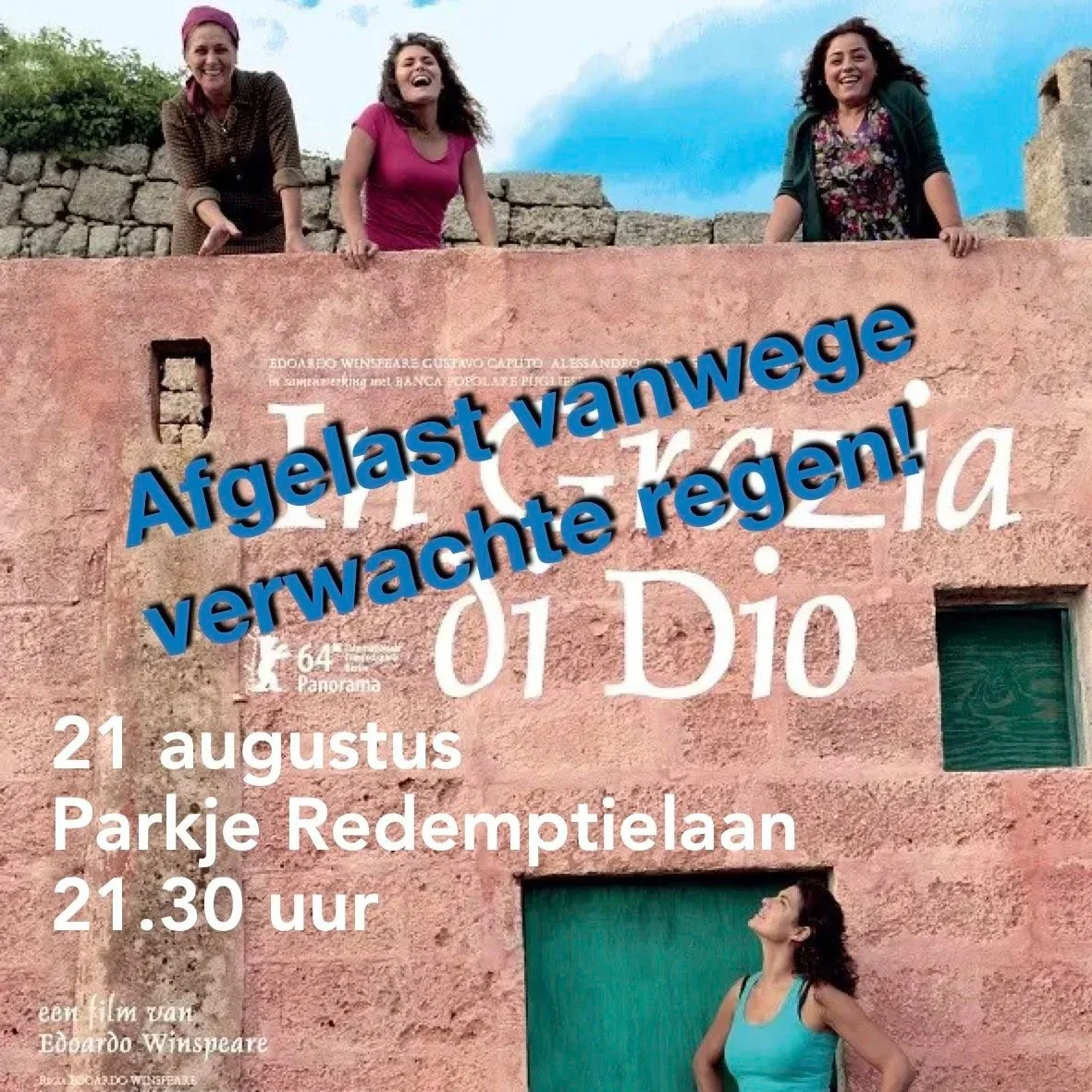 2e Zomeravondfilm in de openlucht: In Grazia Di Dio