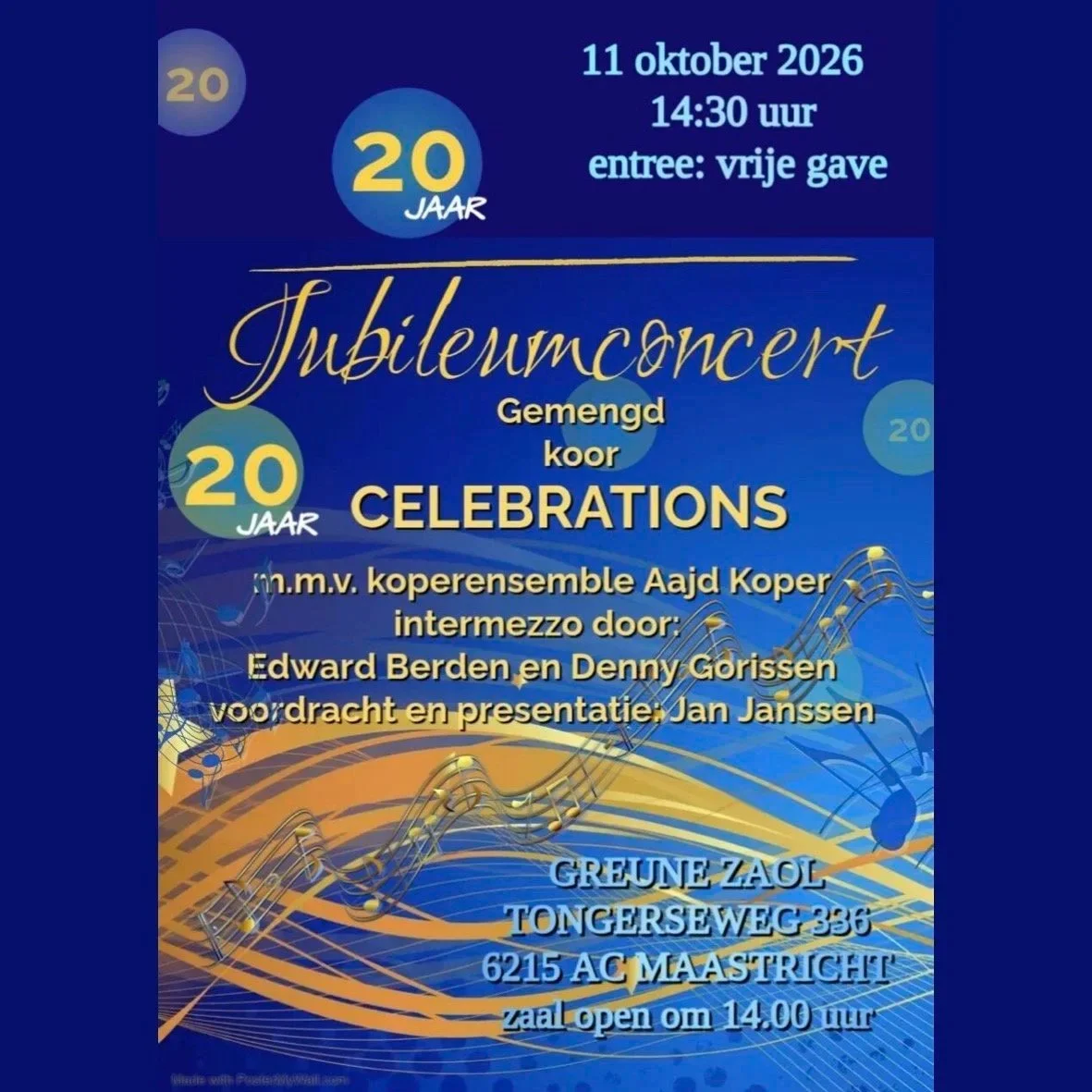 Jubileumconcert Vocal Group Celebrations