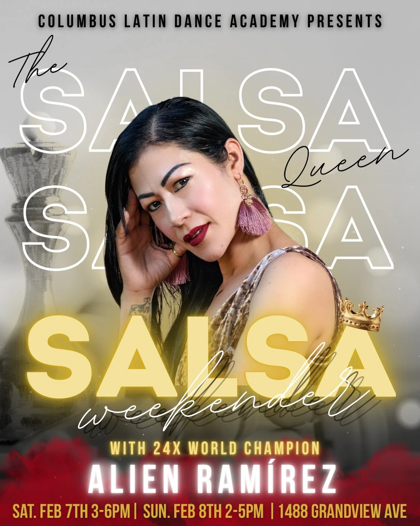 👑 LA REINA DE LA SALSA IS COMING TO COLUMBUS 👑

Get ready, Columbus &mdash; the iconic 24x World Champion, @alienrramirez, is stepping into our studio for an unforgettable two-day salsa weekender. A fire-filled experience where you&rsquo;ll train e