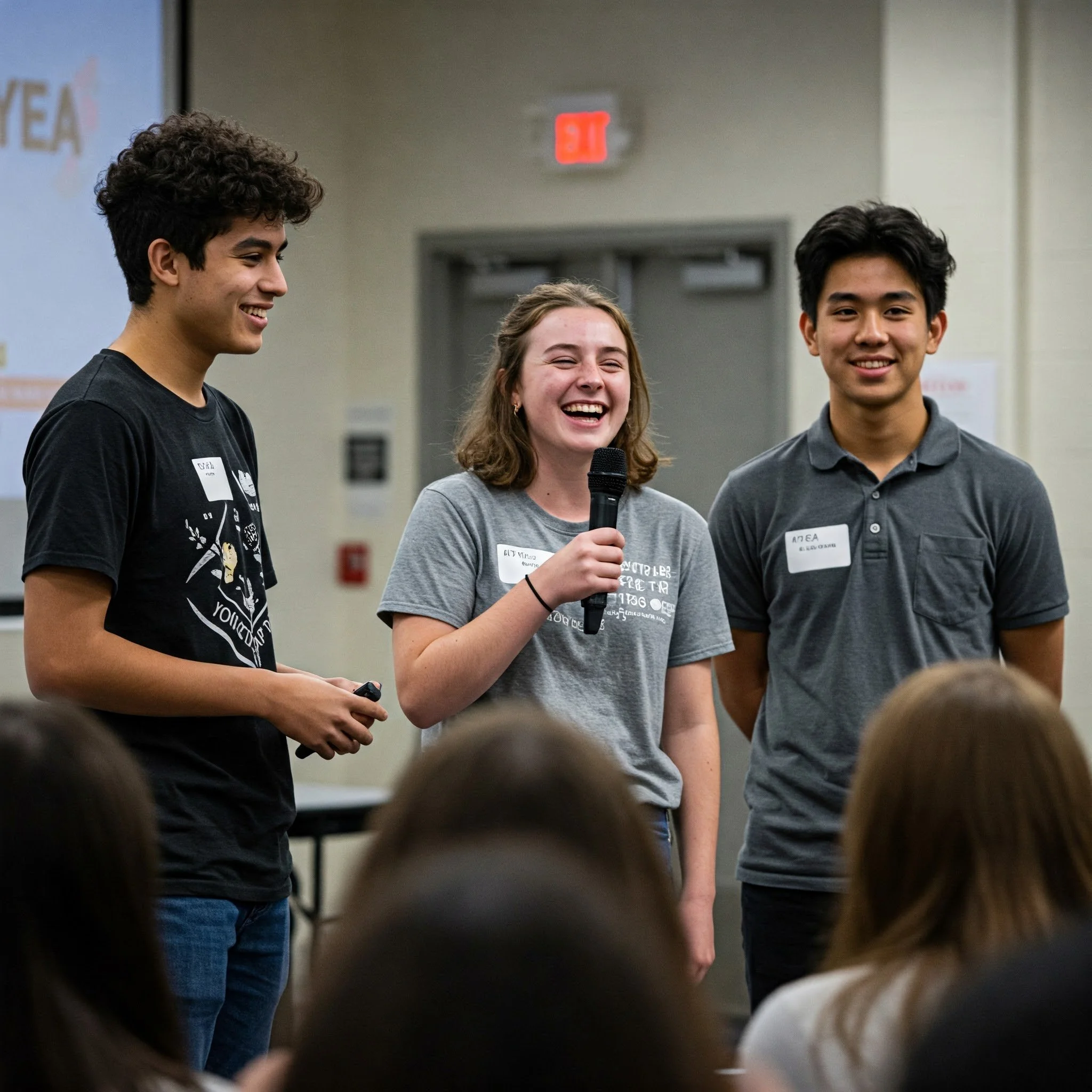 Parent helping teen explore entrepreneurship and leadership skills